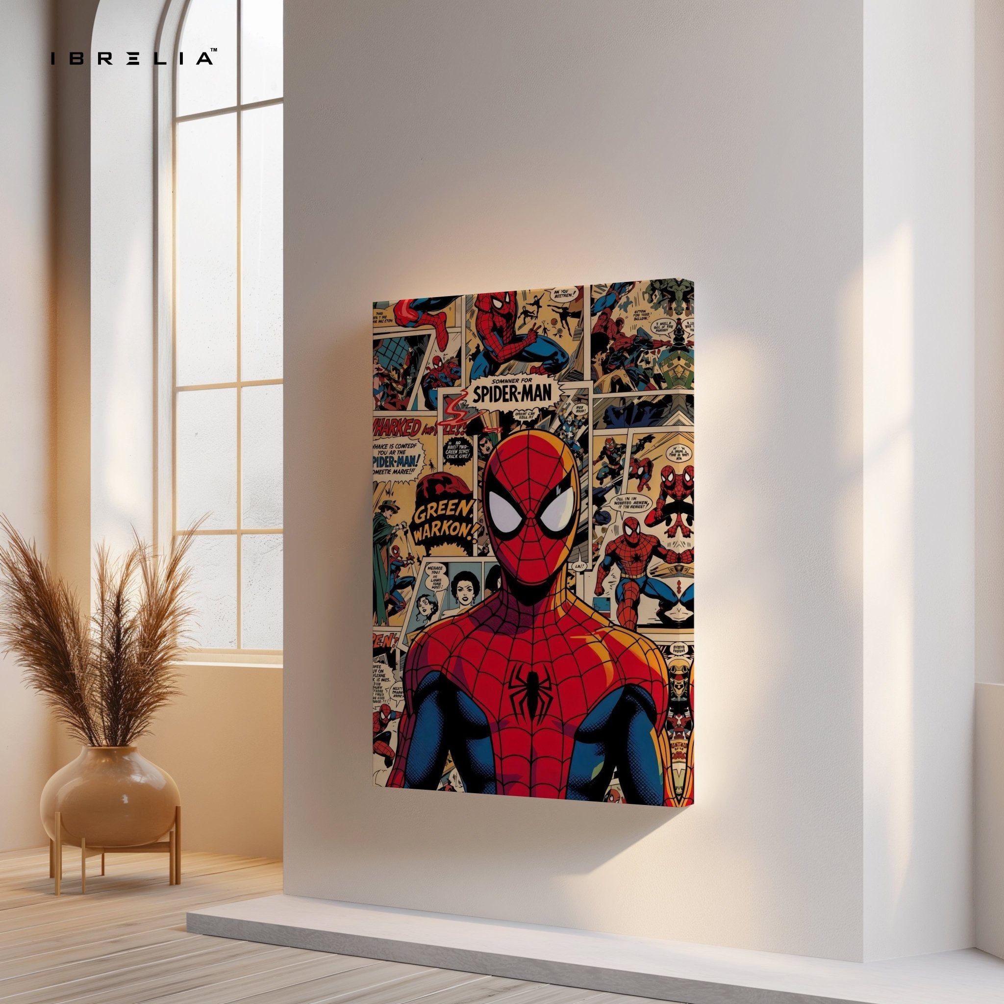 Spider - Man Classic Comic Wall Frame | 4K Ultra Wrap Frame Wall Art in Pakistan | IBRELIA™ - IBRELIA