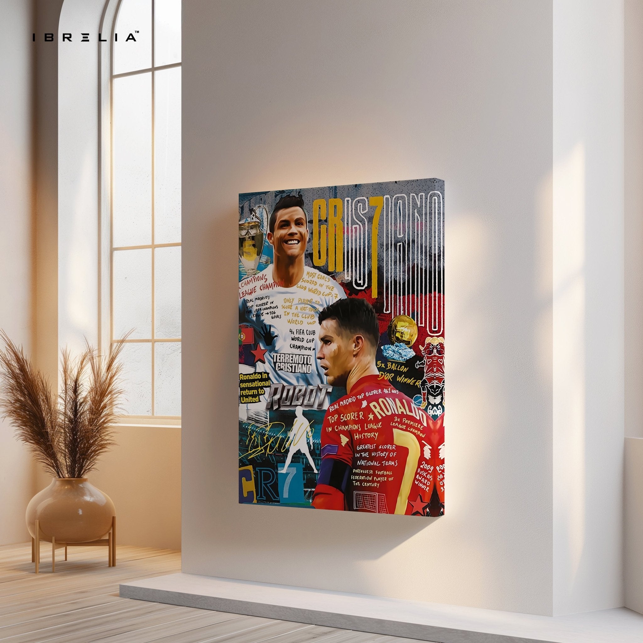 Cristiano Ronaldo “GOAT Legacy” 4K Wall Art in Pakistan | IBRELIA™ - IBRELIA