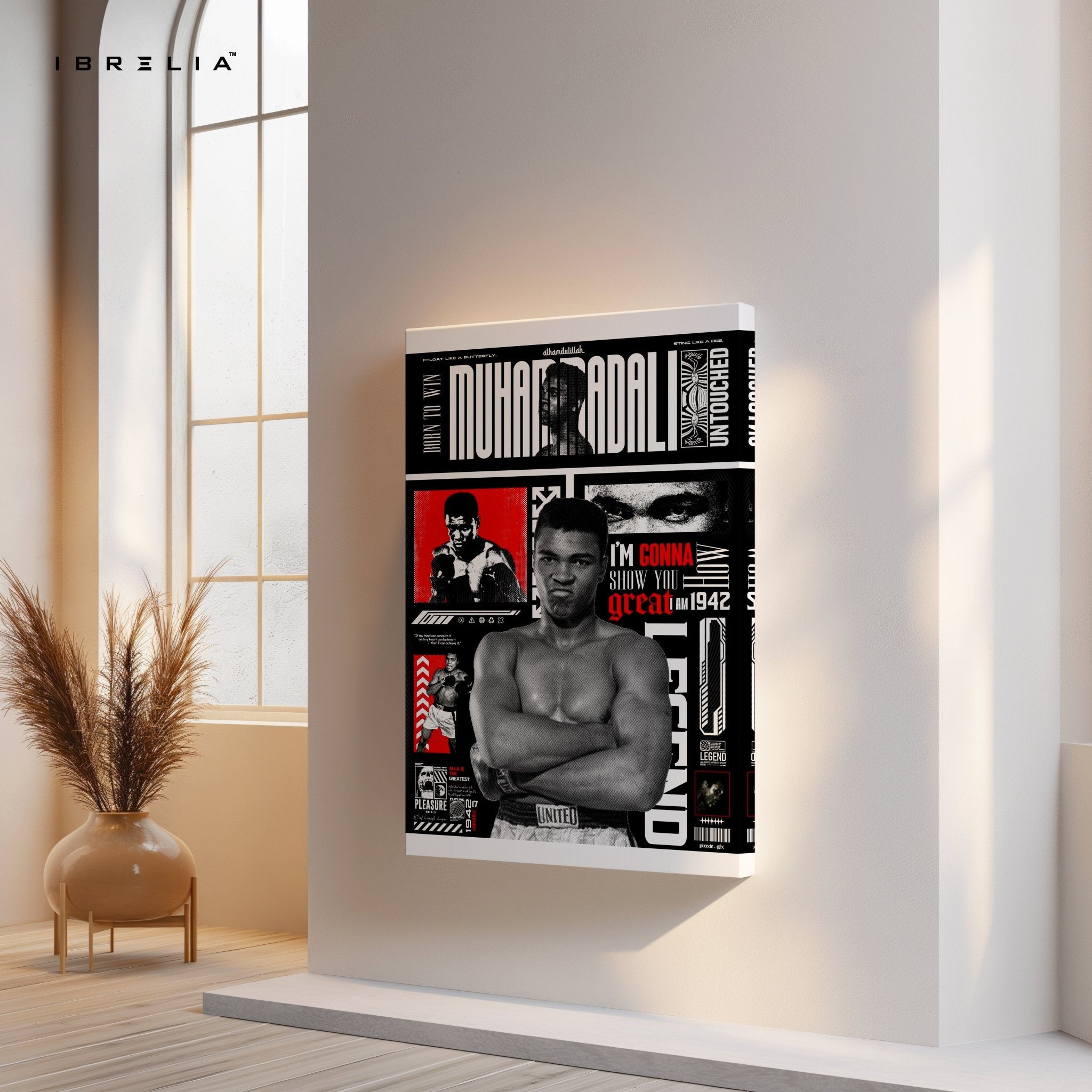 Muhammad Ali Wall Frame | 4K Ultra Wrap Frame Wall Art in Pakistan | IBRELIA™ - IBRELIA