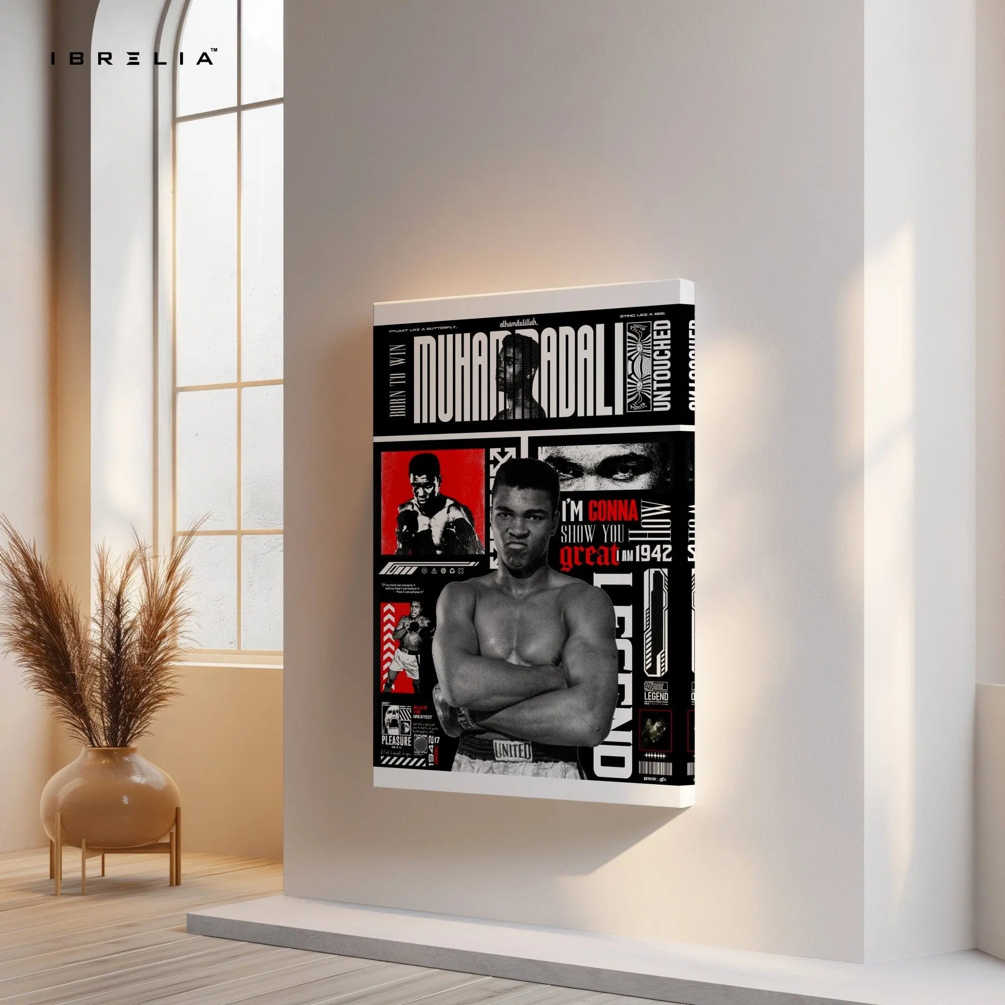 Muhammad Ali Wall Frame | 4K Ultra Wrap Frame Wall Art in Pakistan | IBRELIA™ - IBRELIA