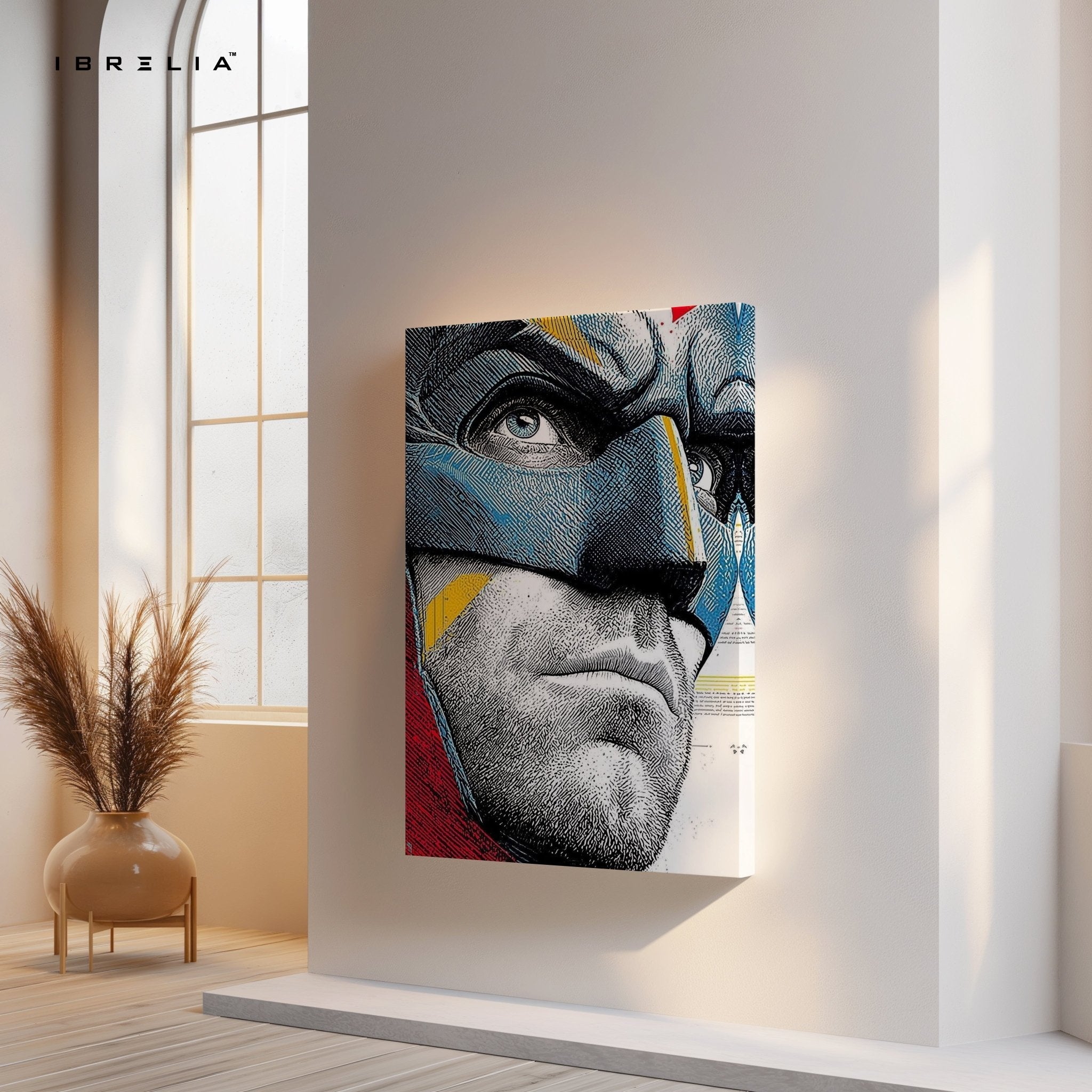 Captain Hero Close - Up Wall Frame | 4K Ultra Wrap Frame Wall Art in Pakistan | IBRELIA™ - IBRELIA