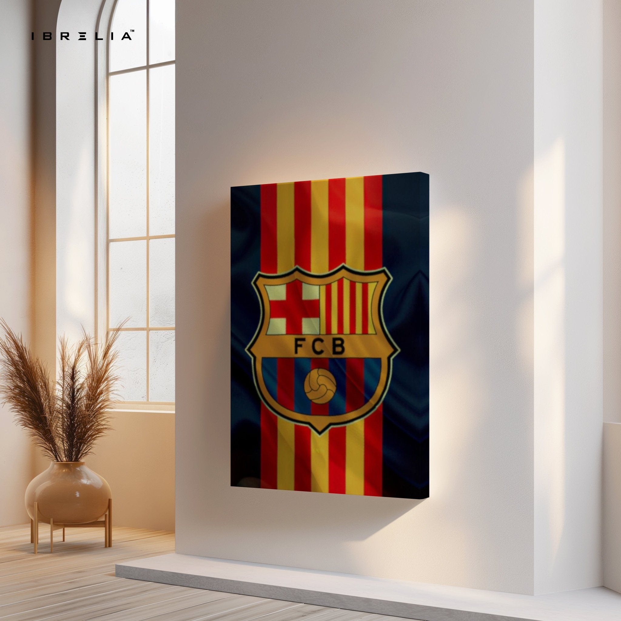 FC Barcelona Crest Wall Frame | 4K Ultra Wrap Frame Wall Art in Pakistan | IBRELIA™ - IBRELIA