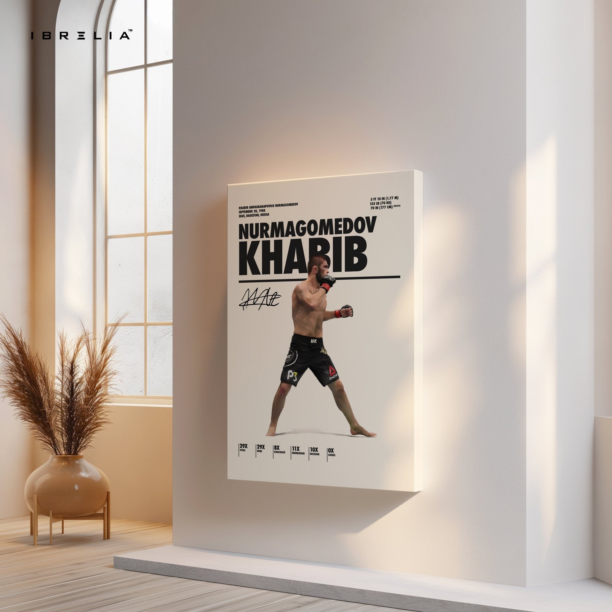Khabib Nurmagomedov Undefeated Legacy – 4K Ultra Wrap Frame Wall Art in Pakistan | IBRELIA™ - IBRELIA