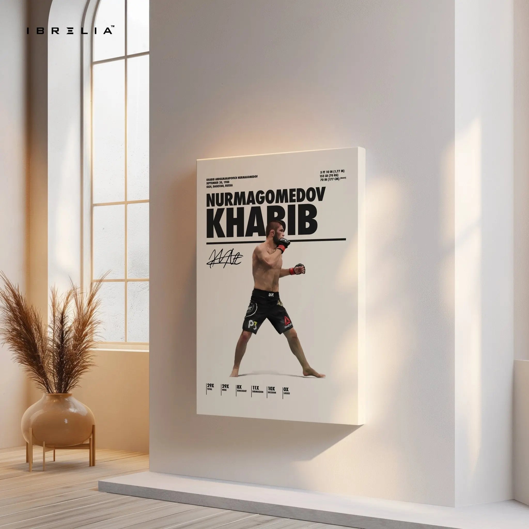 Khabib Nurmagomedov Undefeated Legacy – 4K Ultra Wrap Frame Wall Art in Pakistan | IBRELIA™ - IBRELIA