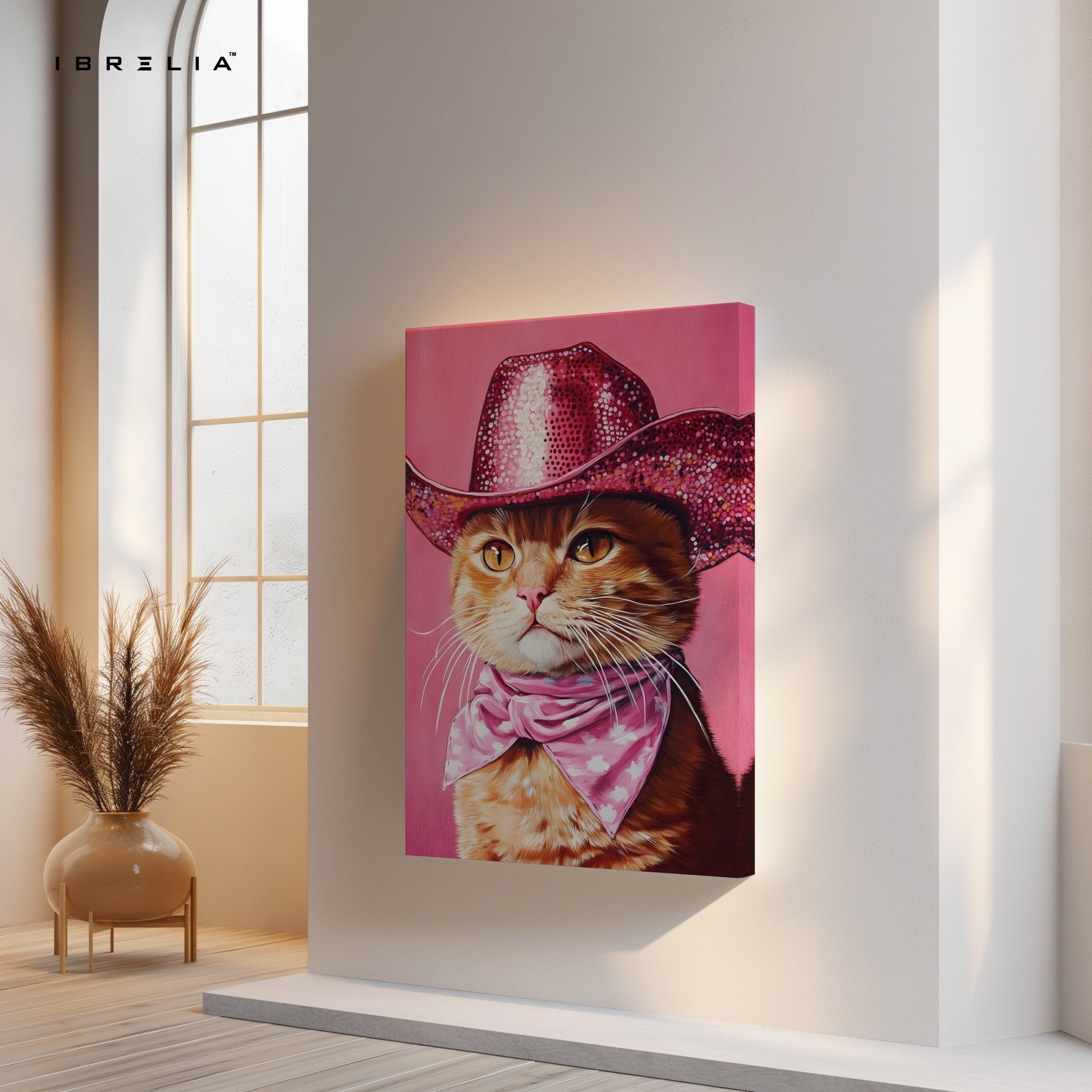 Cowgirl Cat Wall Frame | 4K Ultra Wrap Frame Wall Art in Pakistan | IBRELIA™ - IBRELIA
