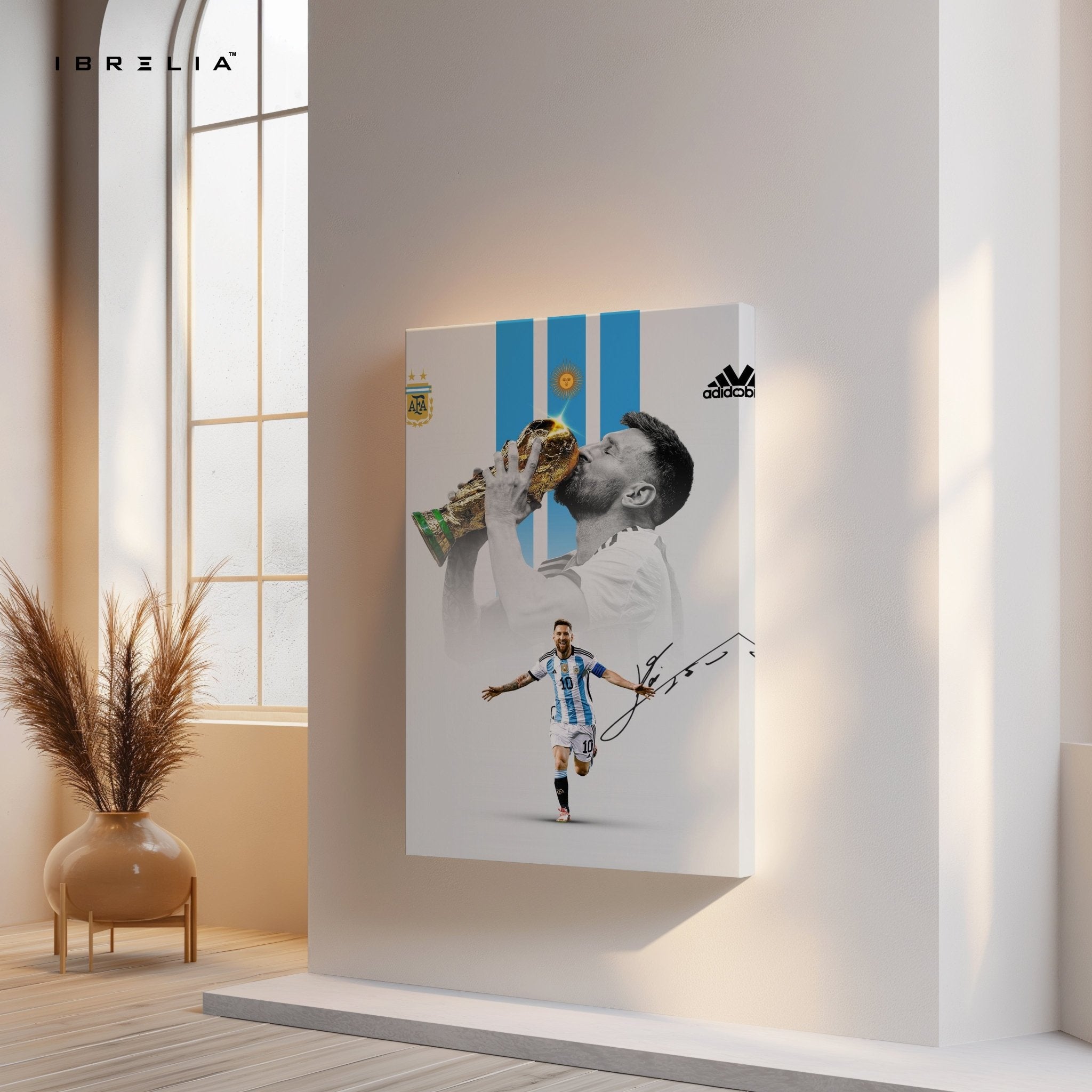 Lionel Messi World Cup Victory Wall Frame | 4K Ultra Wrap Frame Wall Art in Pakistan | IBRELIA™ - IBRELIA