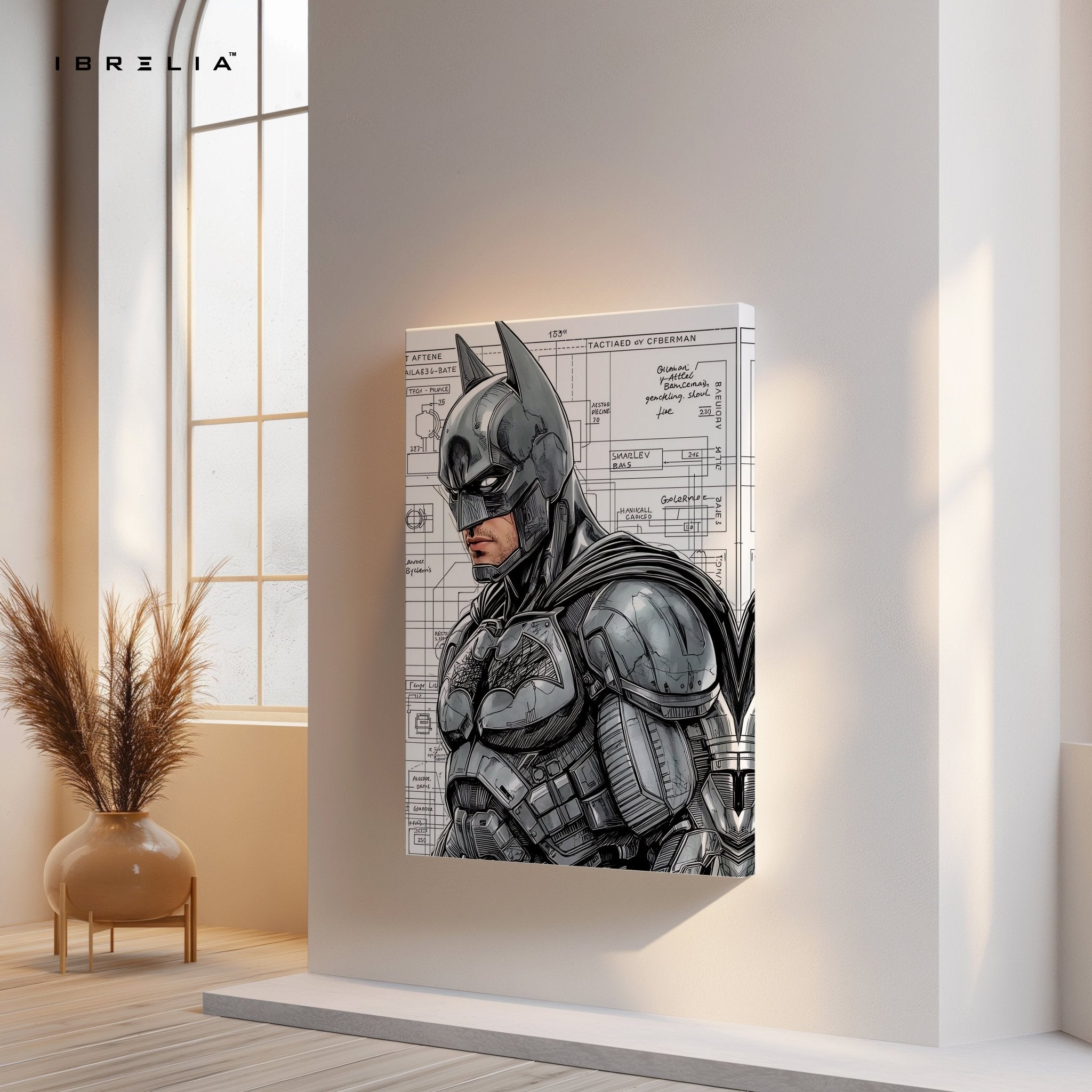 Blueprint Batman 4K Ultra HD Wall Art in Pakistan | IBRELIA™ - IBRELIA