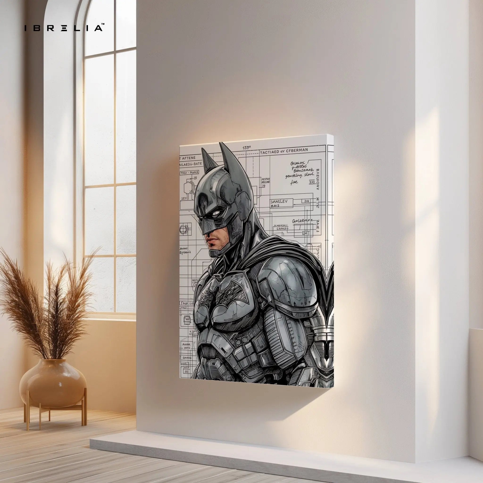 Blueprint Batman 4K Ultra HD Wall Art in Pakistan | IBRELIA™ - IBRELIA