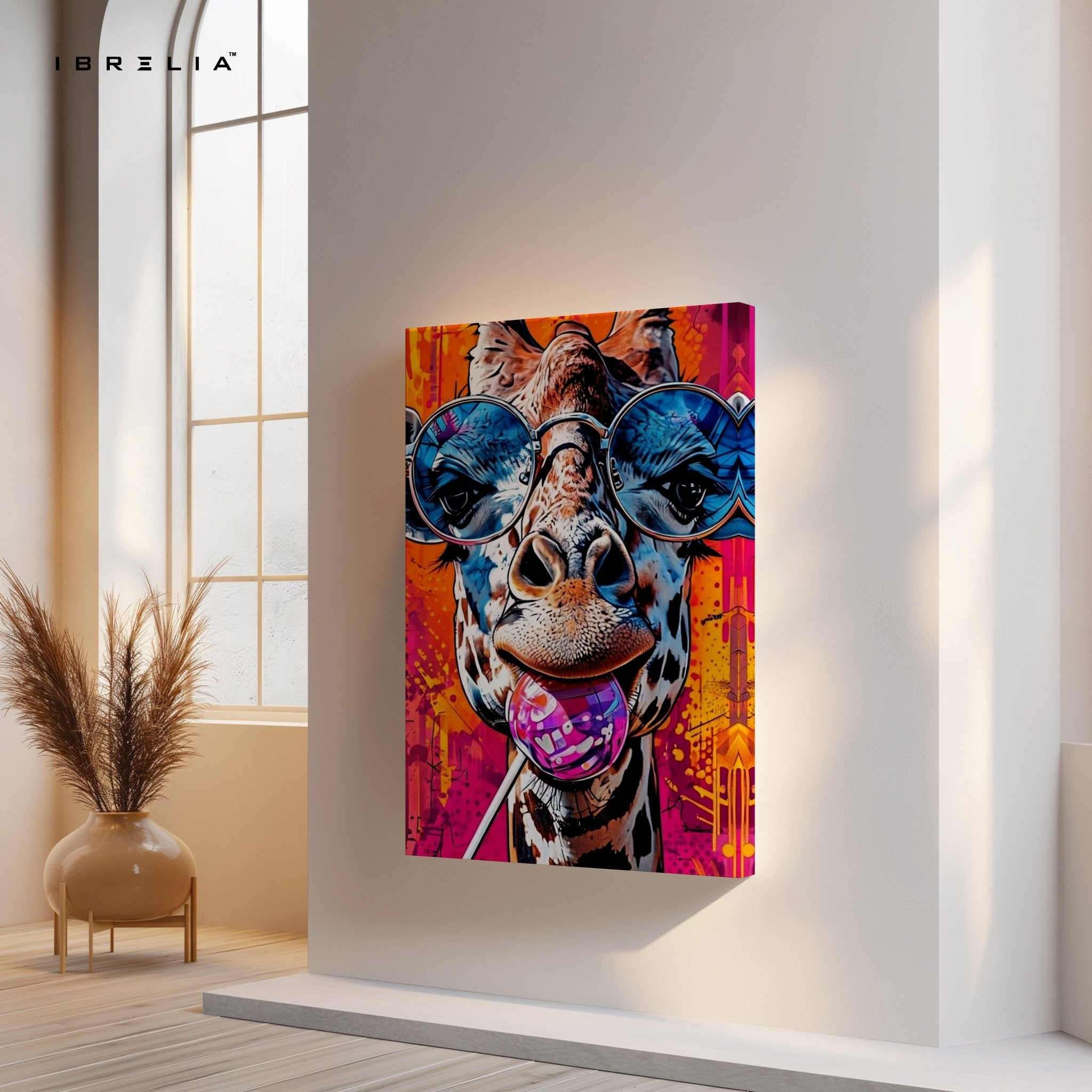 Graffiti Giraffe Wall Frame | 4K Ultra Wrap Frame Wall Art in Pakistan | IBRELIA™ - IBRELIA