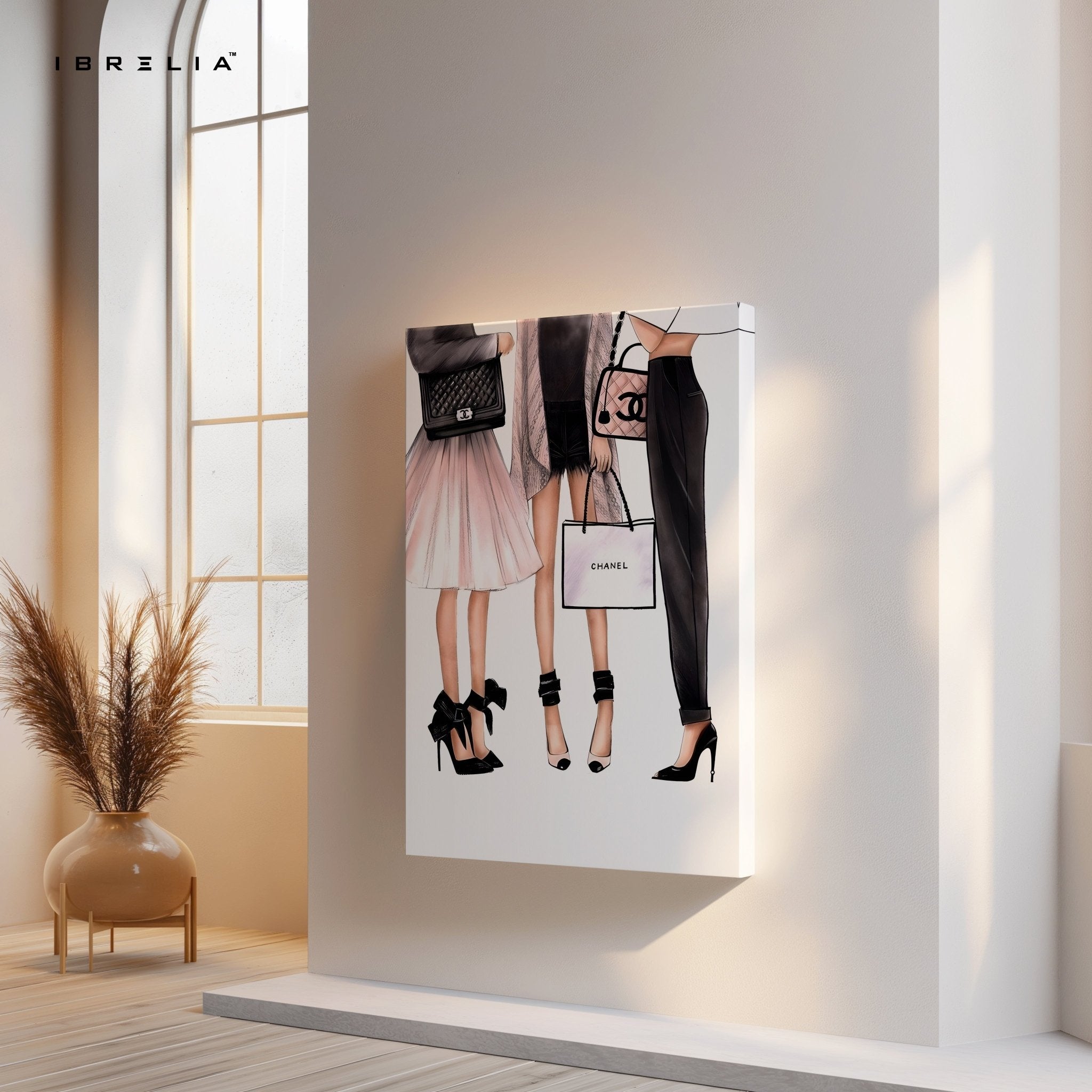 Chanel Fashion Trio Wall Frame | 4K Ultra Wrap Frame Wall Art in Pakistan | IBRELIA™ - IBRELIA