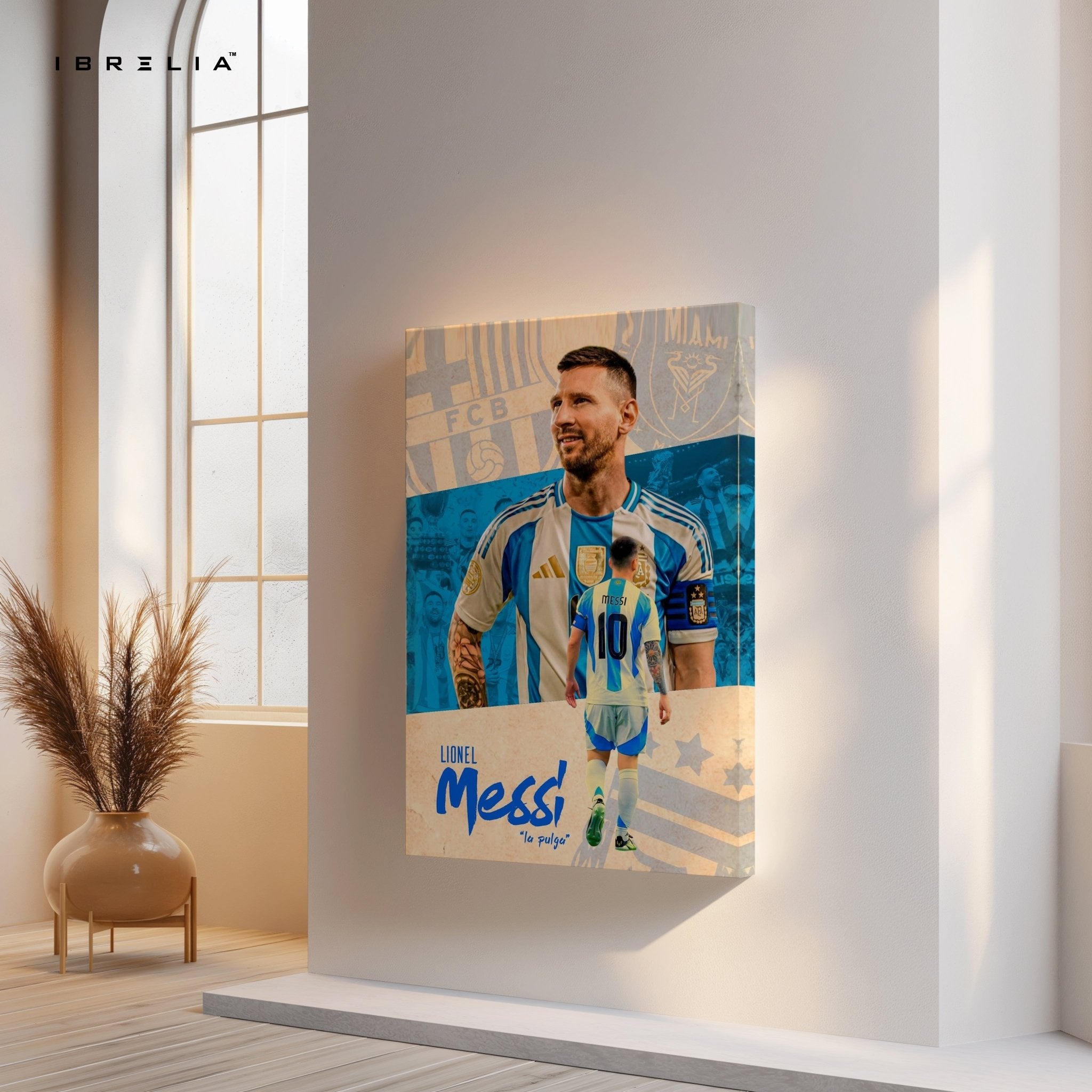 Lionel Messi “La Pulga” Wall Frame | 4K Ultra Wrap Frame Wall Art in Pakistan | IBRELIA™ - IBRELIA