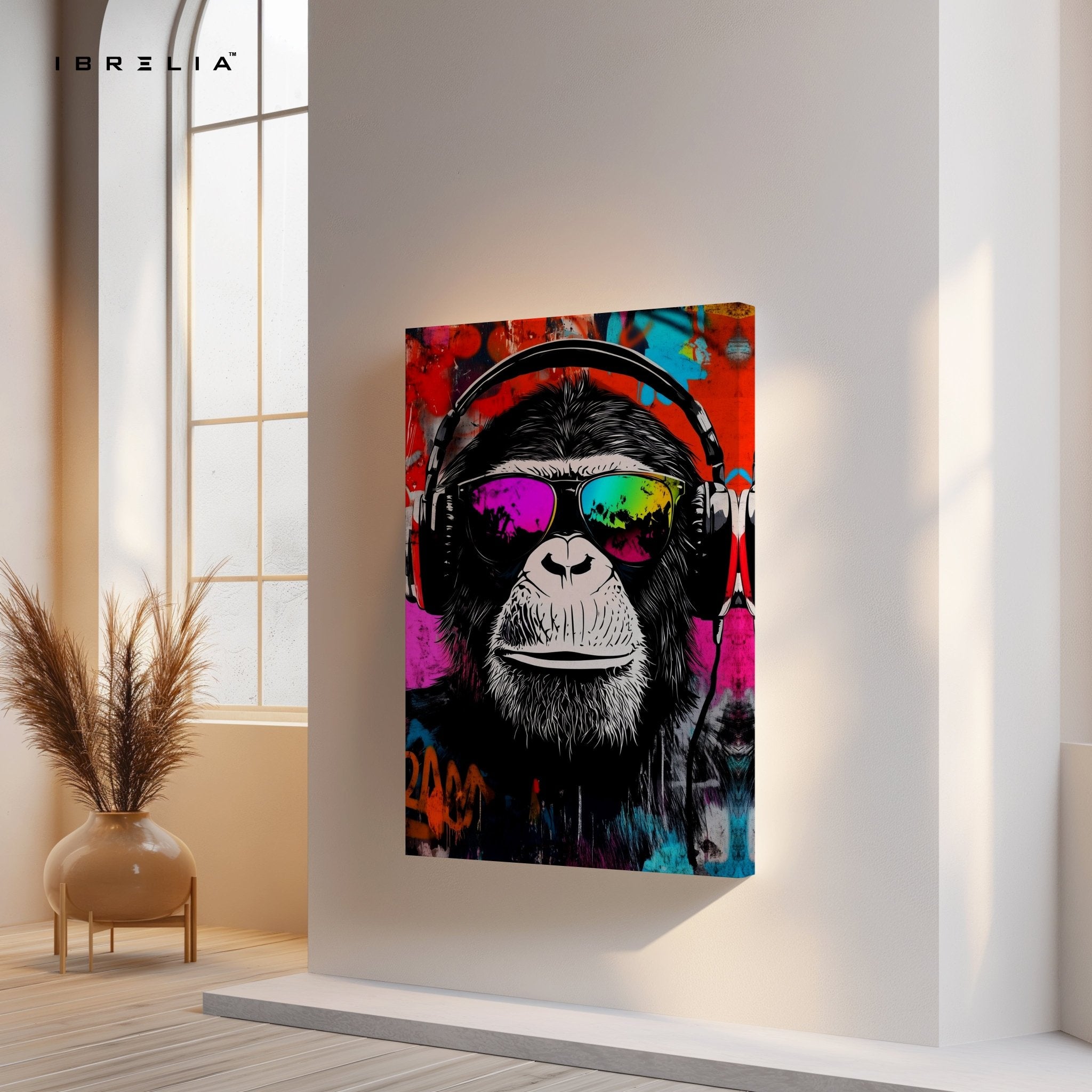 Graffiti DJ Monkey Wall Frame | 4K Ultra Wrap Frame Wall Art in Pakistan | IBRELIA™ - IBRELIA