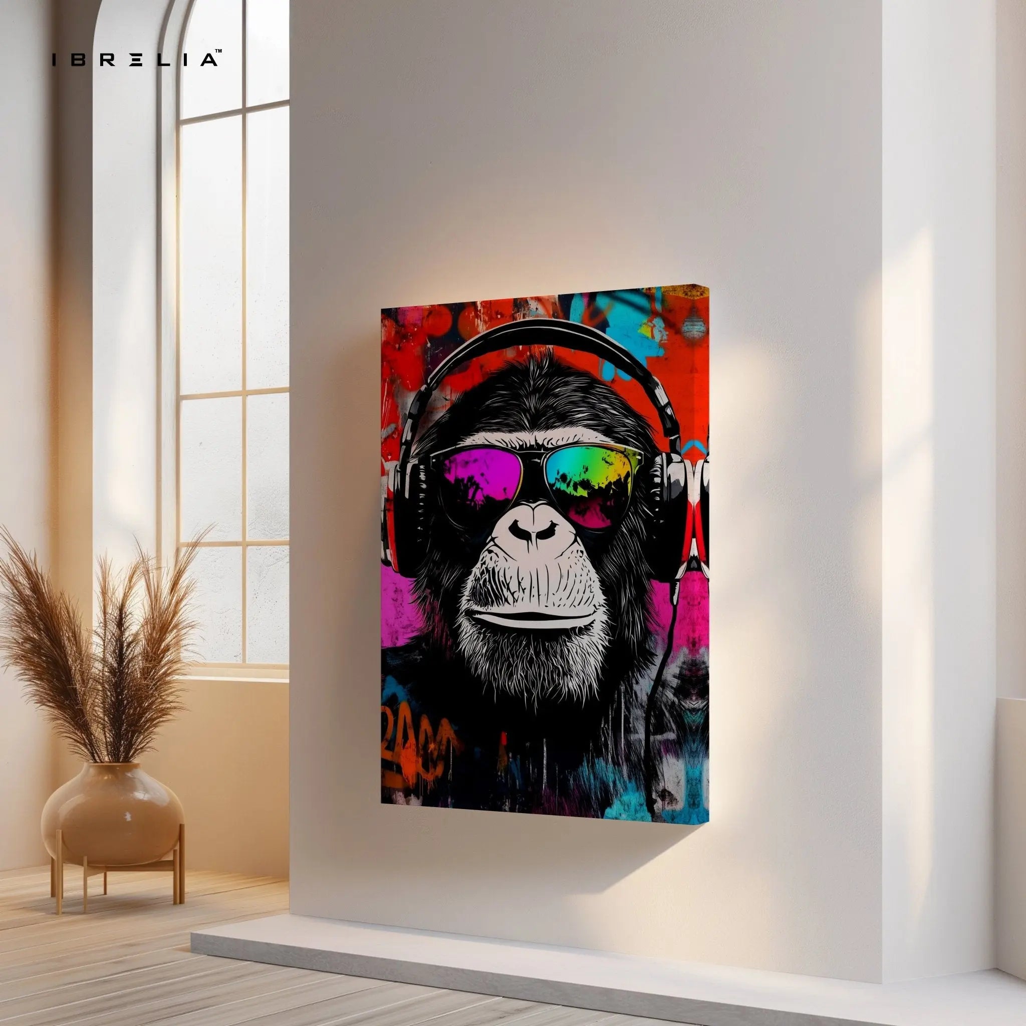 Graffiti DJ Monkey Wall Frame | 4K Ultra Wrap Frame Wall Art in Pakistan | IBRELIA™ - IBRELIA