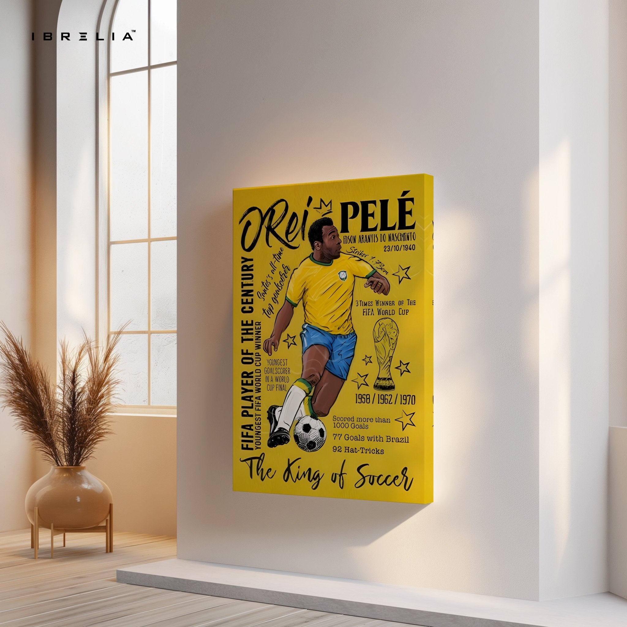 Pelé Wall Art – The King of Soccer Edition | IBRELIA™ - IBRELIA