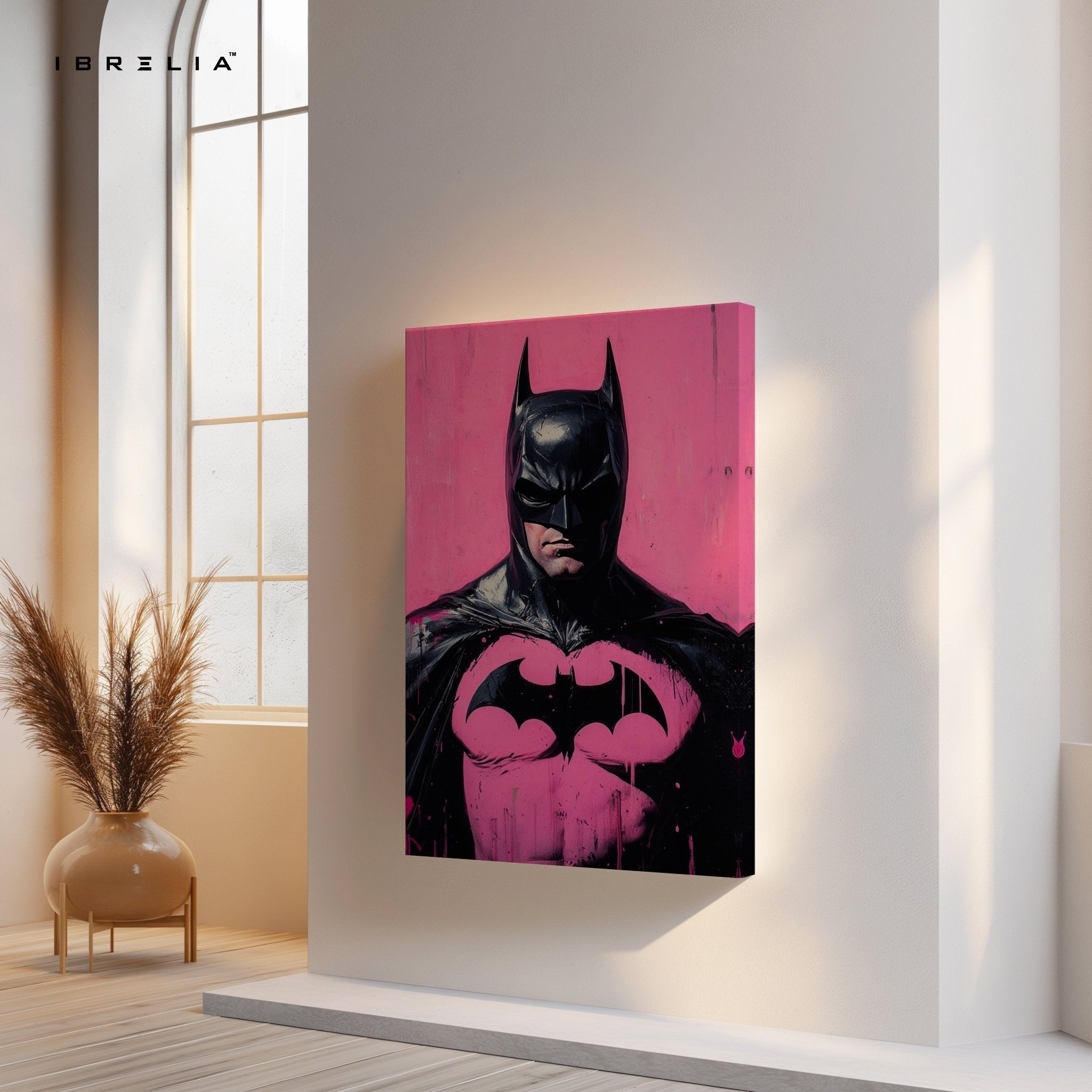 Pink Batman Wall Frame | 4K Ultra Wrap Frame Wall Art in Pakistan | IBRELIA™ - IBRELIA