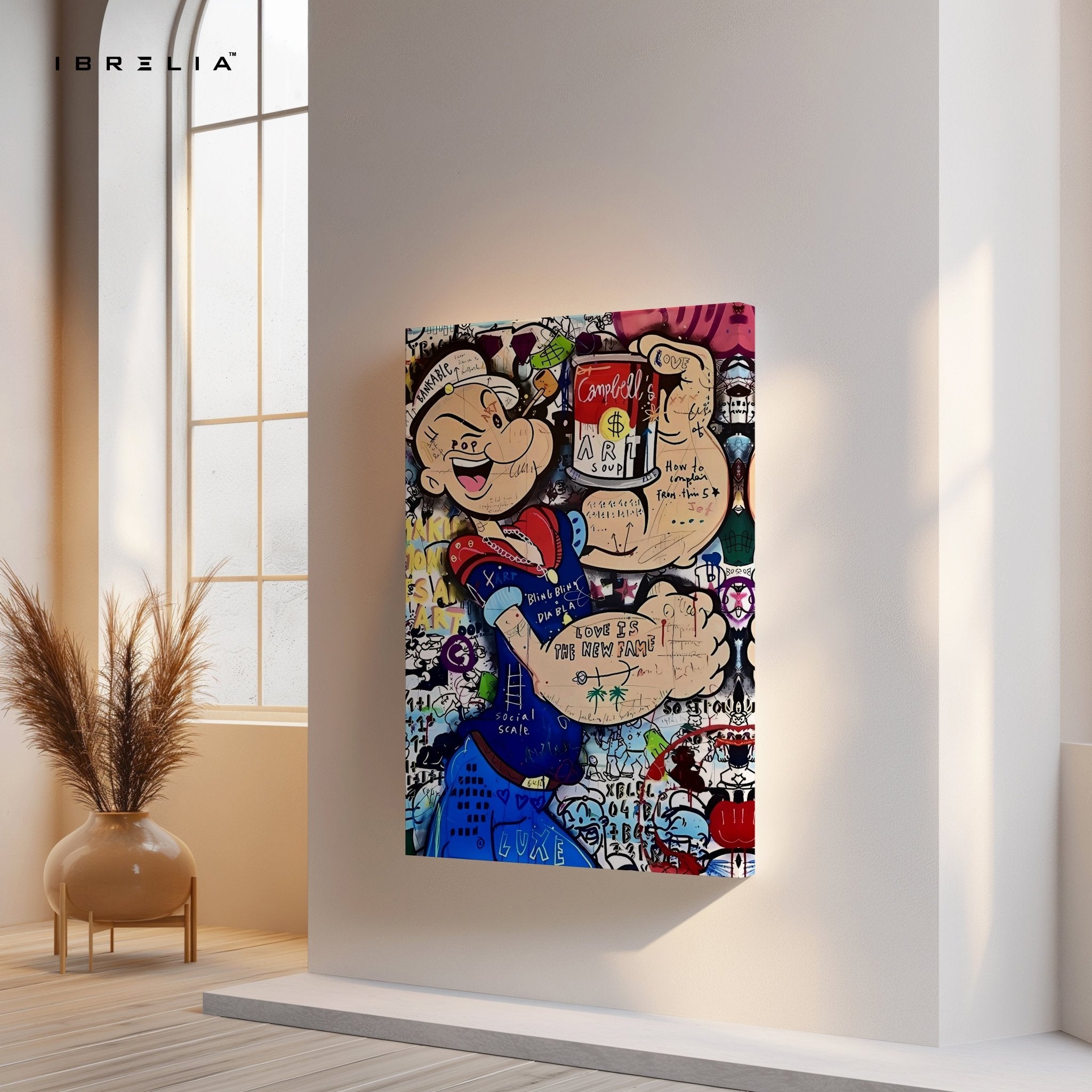 Popeye “Art Soup” Graffiti 4K Wall Art in Pakistan | IBRELIA™ - IBRELIA