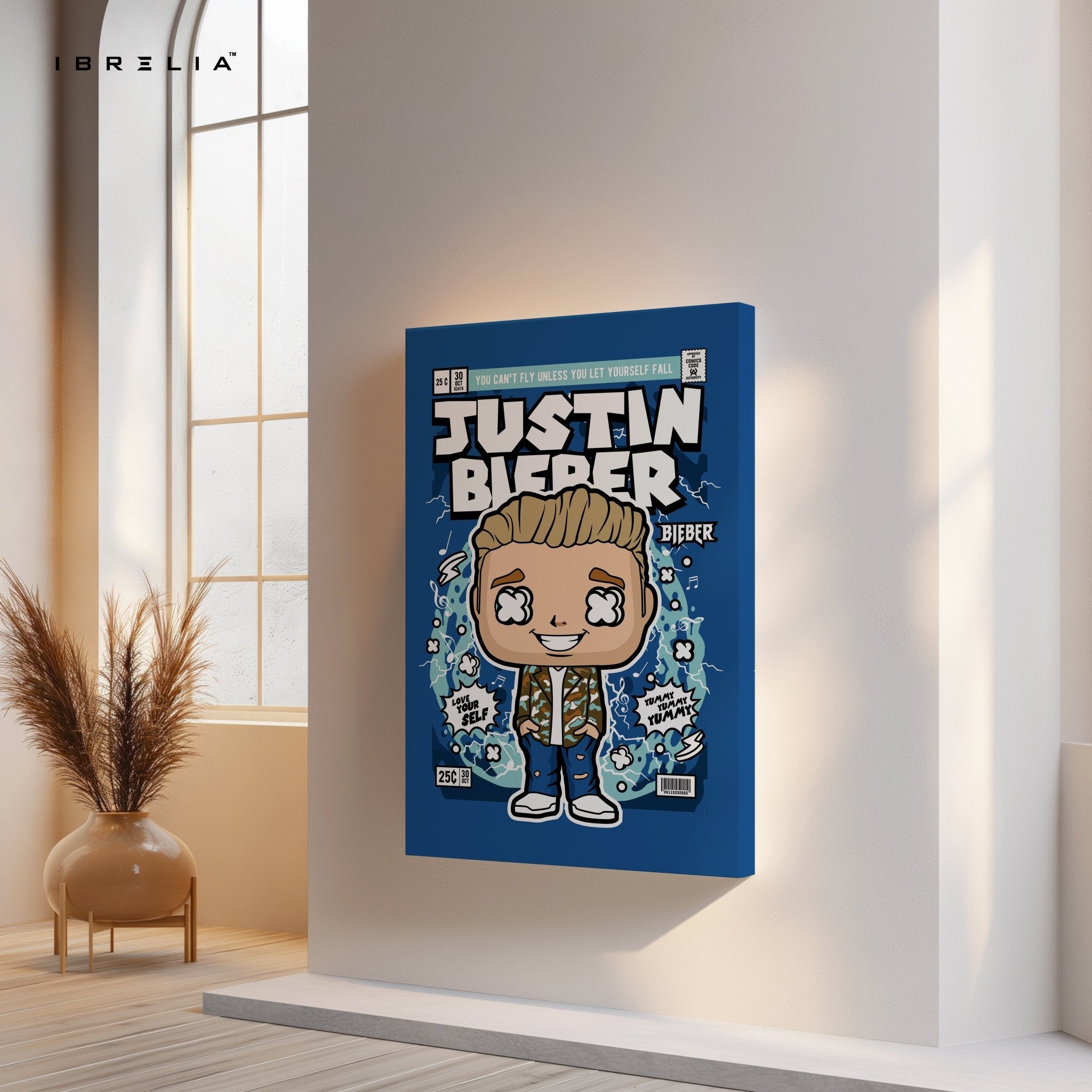 Justin Bieber Pop Art Comic Edition – 4K Ultra Wrap Frame Wall Art in Pakistan | IBRELIA™ - IBRELIA