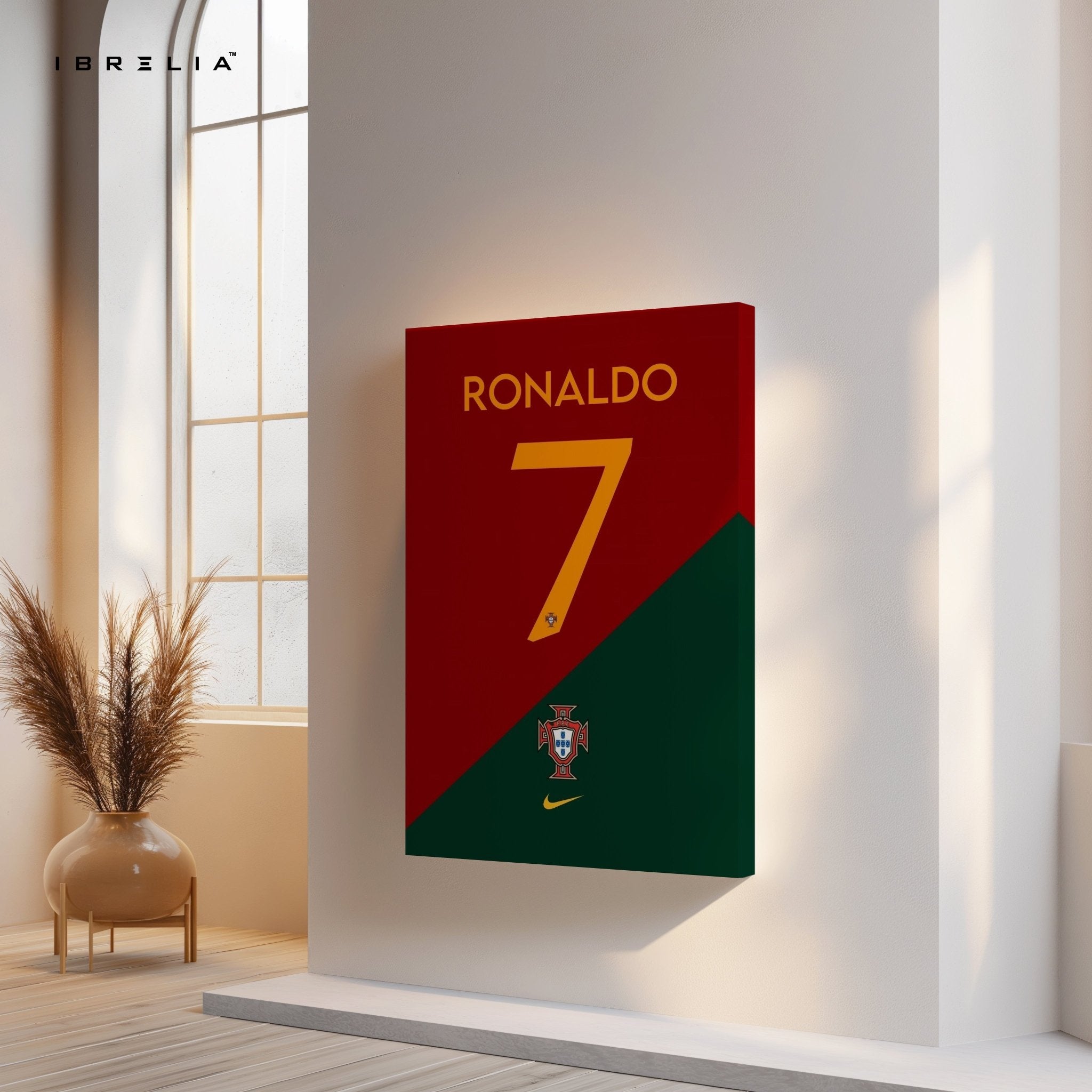 Cristiano Ronaldo Portugal No. 7 Wall Frame | 4K Ultra Wrap Frame Wall Art in Pakistan | IBRELIA™ - IBRELIA