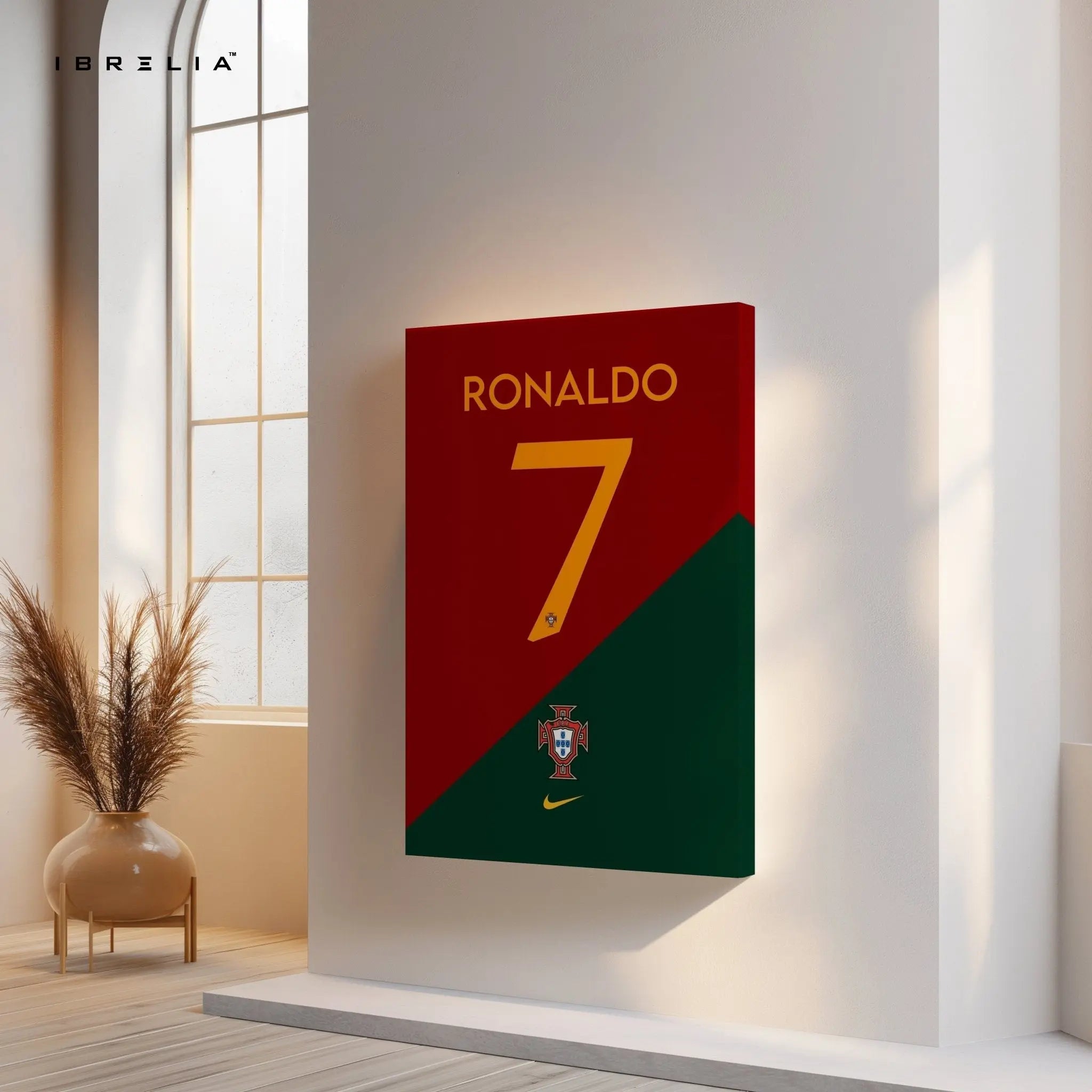Cristiano Ronaldo Portugal No. 7 Wall Frame | 4K Ultra Wrap Frame Wall Art in Pakistan | IBRELIA™ - IBRELIA