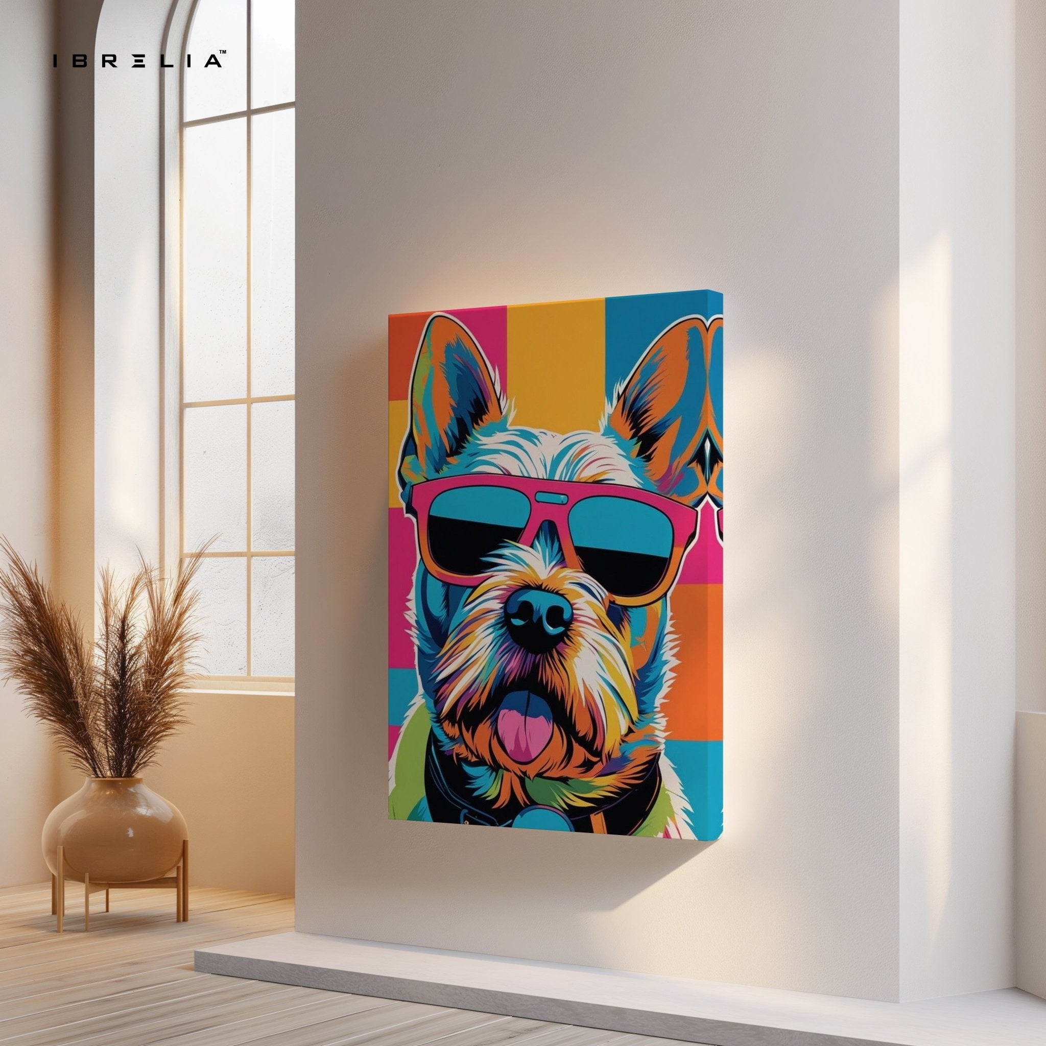 Color Pop Dog Wall Frame | 4K Ultra Wrap Frame Wall Art in Pakistan | IBRELIA™ - IBRELIA