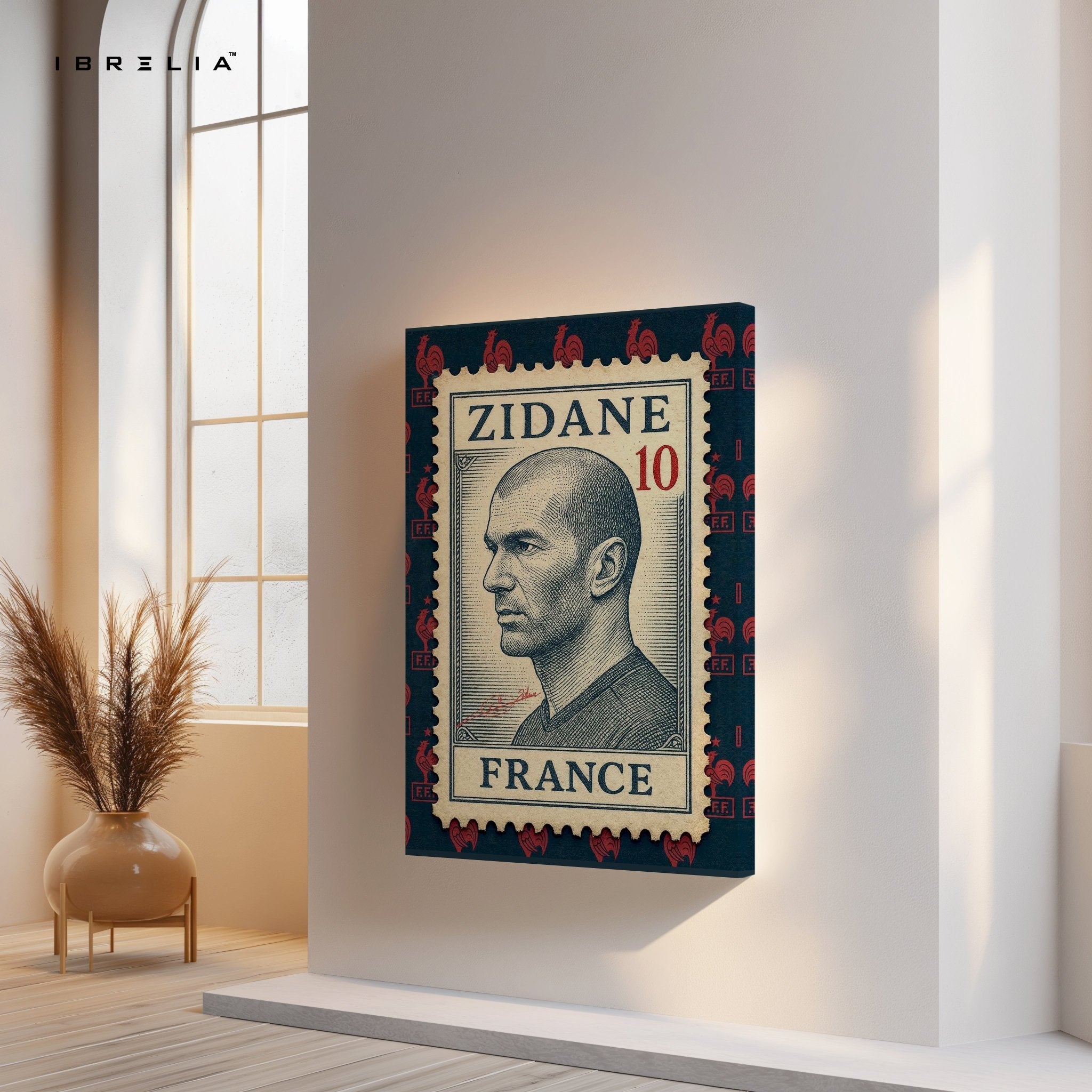 Zidane Stamp Edition – 4K Ultra Wrap Frame Wall Art in Pakistan | IBRELIA™ - IBRELIA