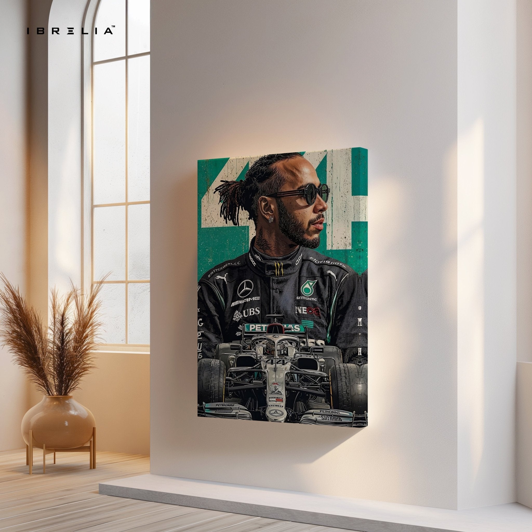 Formula 1 Racing Wall Frame | Lewis Hamilton Edition | 4K Ultra Wrap Frame Wall Art in Pakistan | IBRELIA™ - IBRELIA