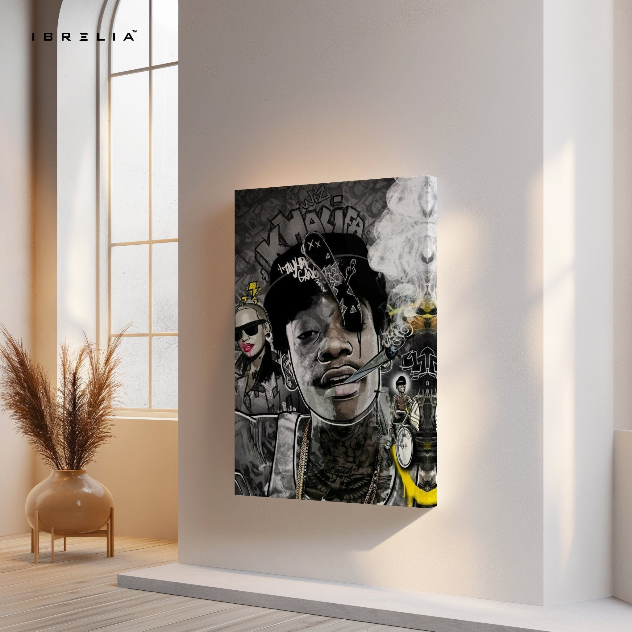 Wiz Khalifa Graffiti Wall Frame | 4K Ultra Wrap Frame Wall Art in Pakistan | IBRELIA™ - IBRELIA