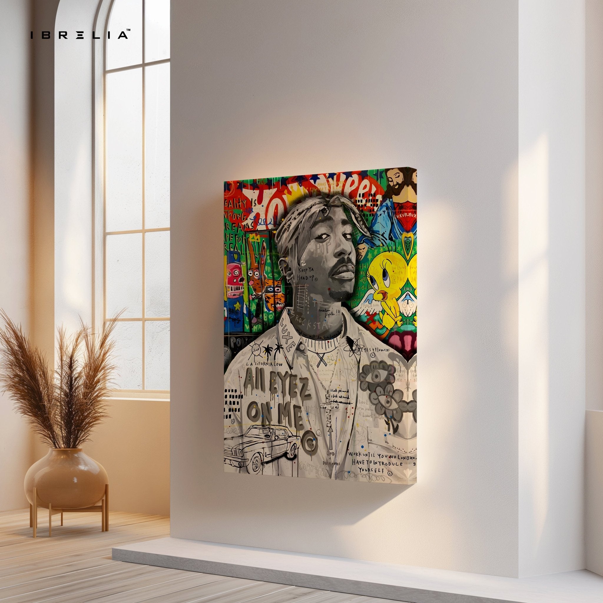 2Pac “All Eyez On Me” Graffiti 4K Wall Art in Pakistan | IBRELIA™ - IBRELIA