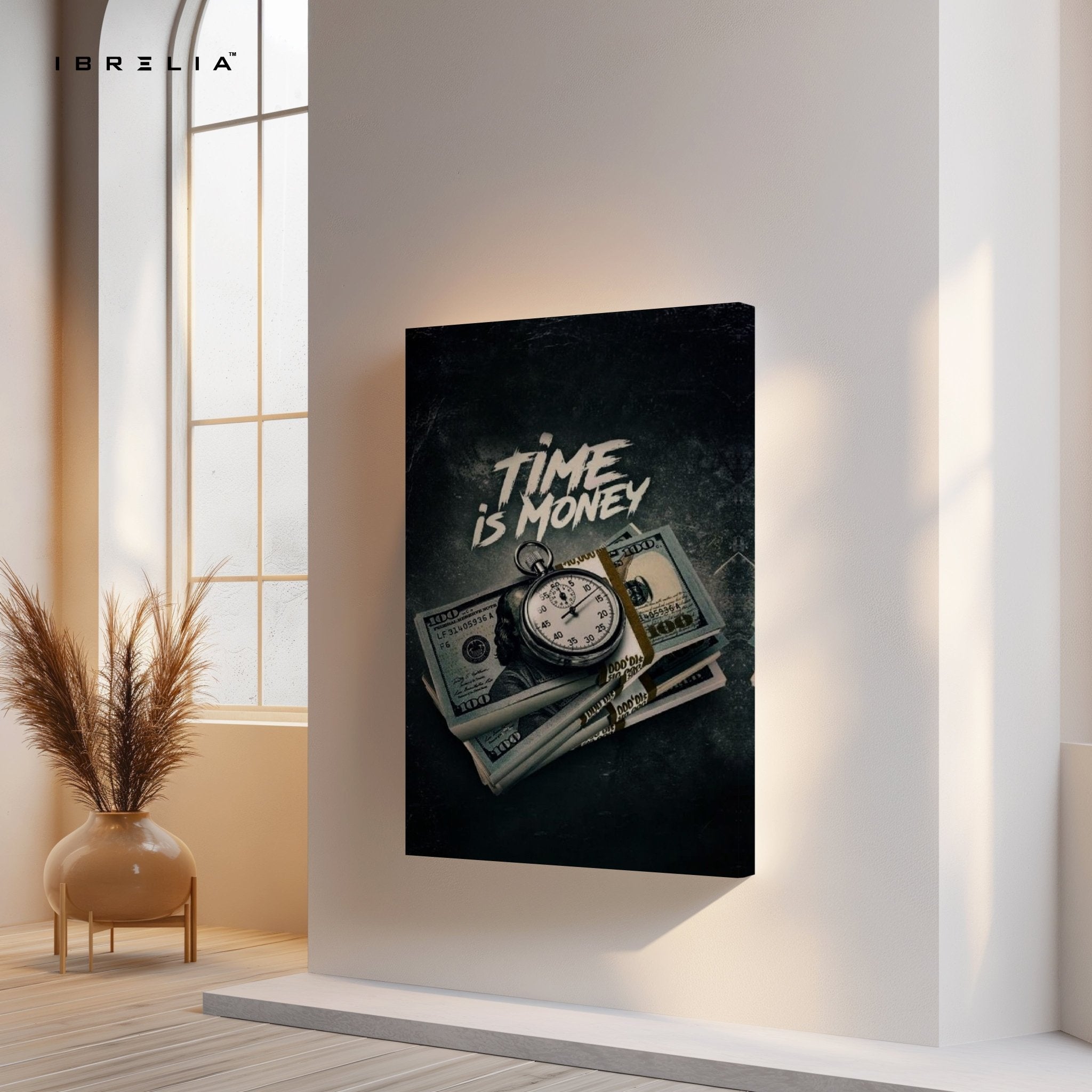 Time Is Money Wall Frame | 4K Ultra Wrap Frame Wall Art in Pakistan | IBRELIA™ - IBRELIA