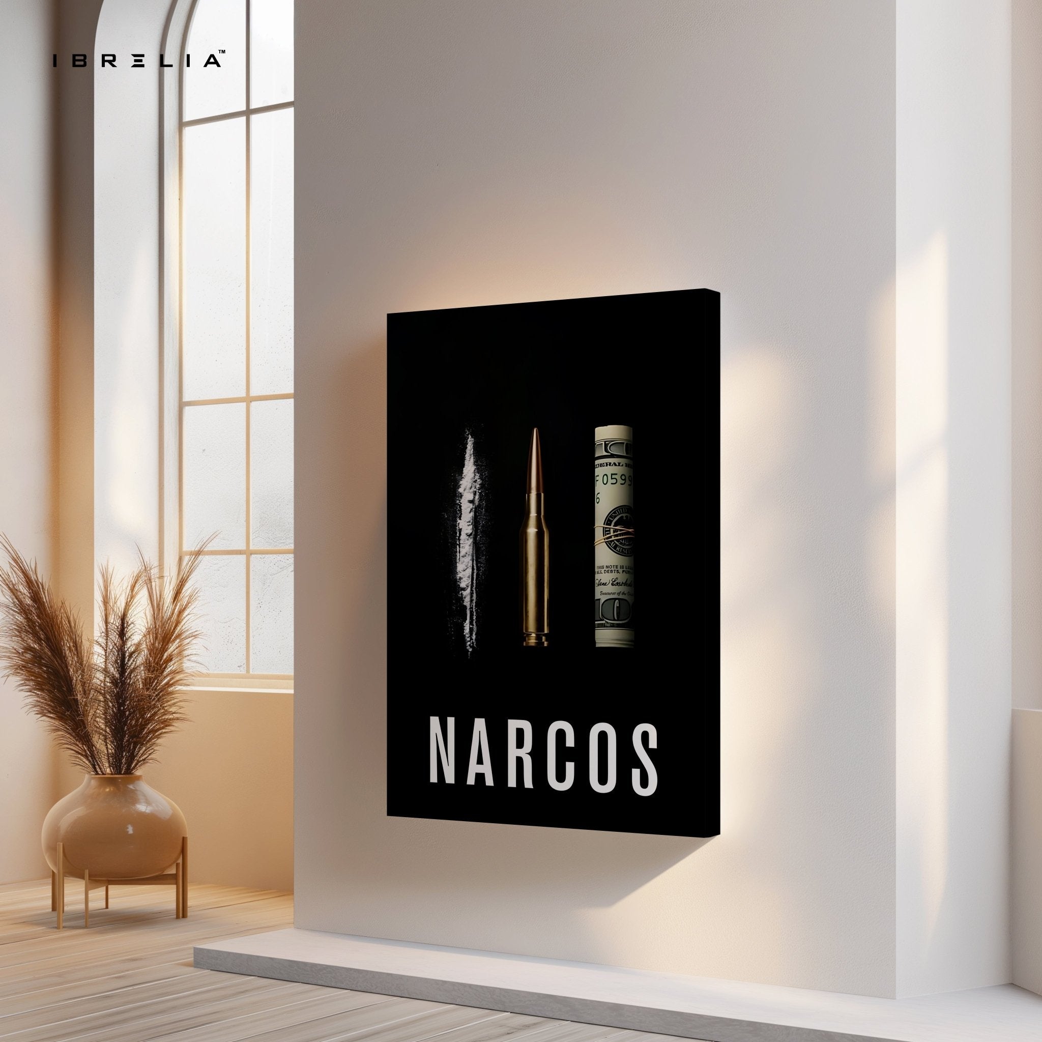 Narcos – Power, Money & Chaos 4K Ultra Wrap Frame Wall Art in Pakistan | IBRELIA™ - IBRELIA