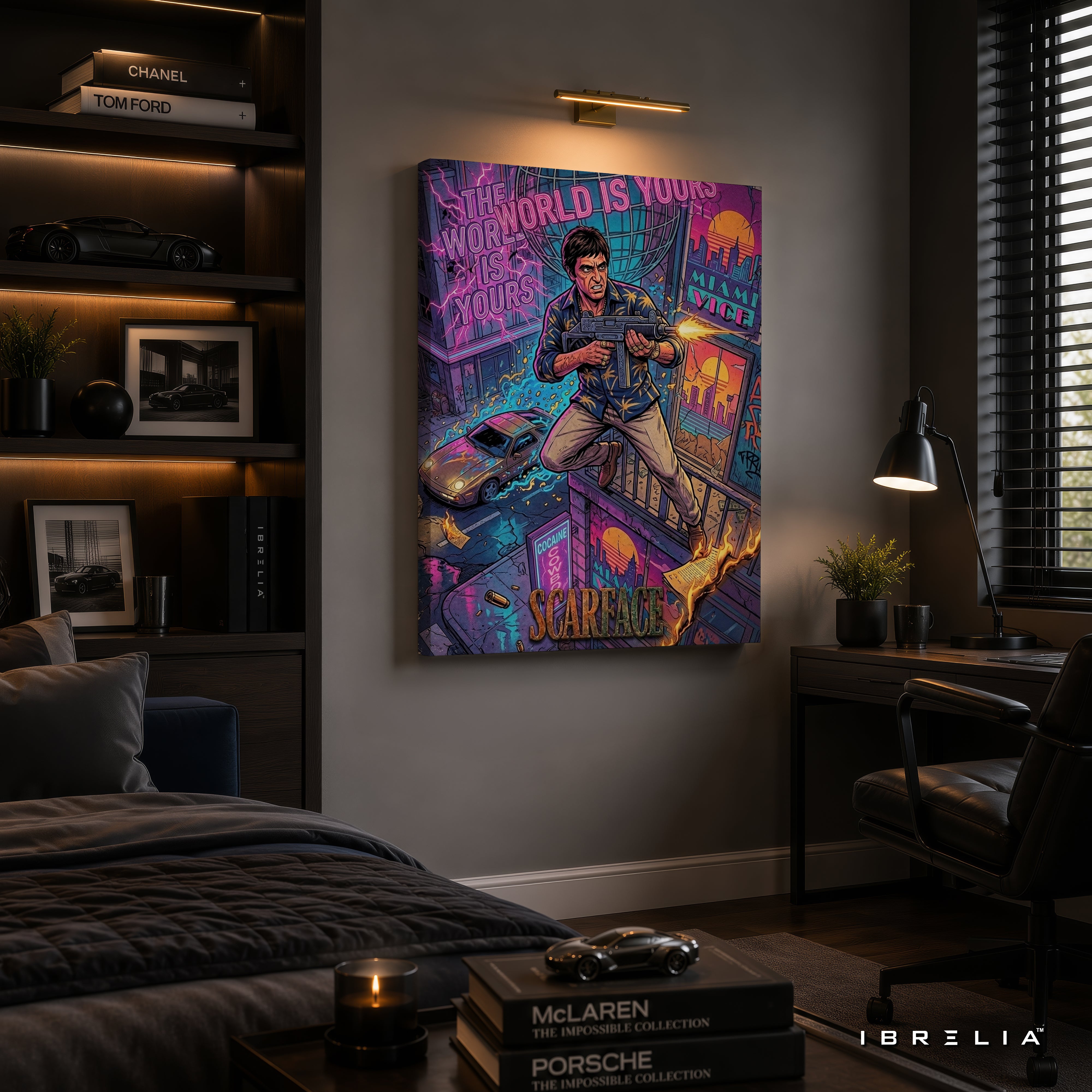 Scarface Movie Wall Art – Tony Montana "The World Is Yours" Action Premium Wrapped MDF Wall Decor | IBRELIA™ (Copy)