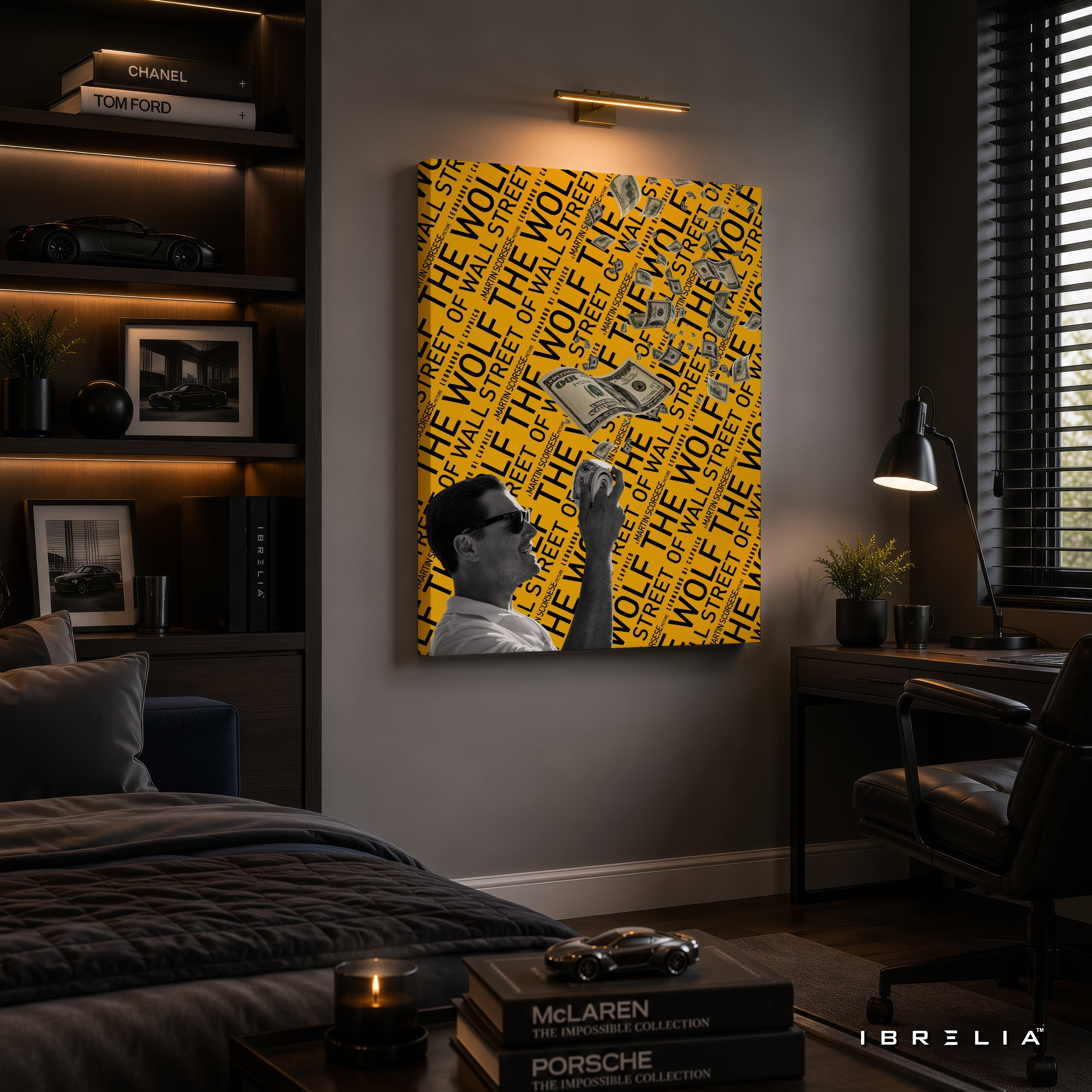 The Wolf of Wall Street Money Rain Canvas Wall Art – Premium Movie Inspired Wrapped Wall Decor | IBRELIA™