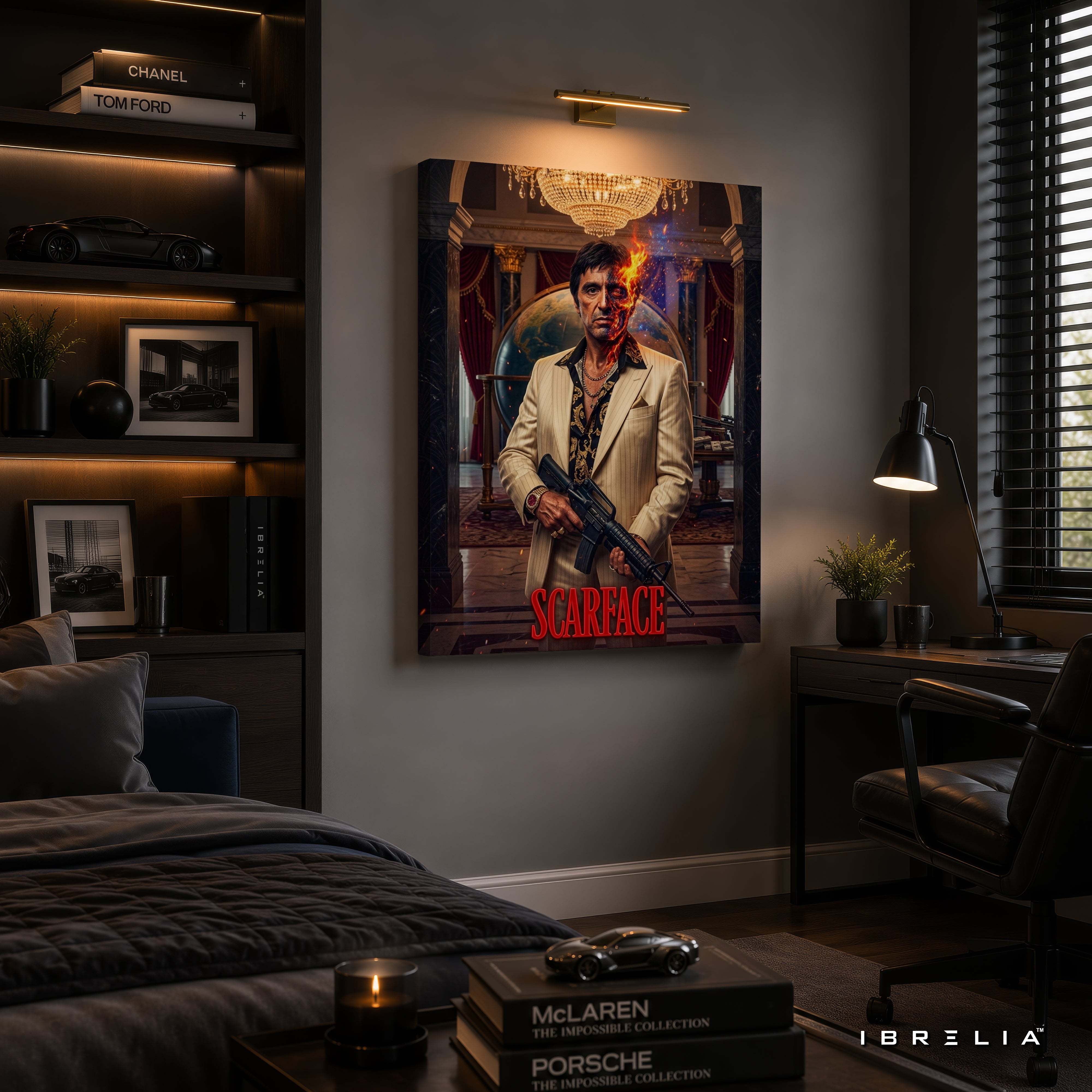 Scarface Movie Wall Art – Tony Montana Premium Wrapped MDF Wall Decor | IBRELIA™