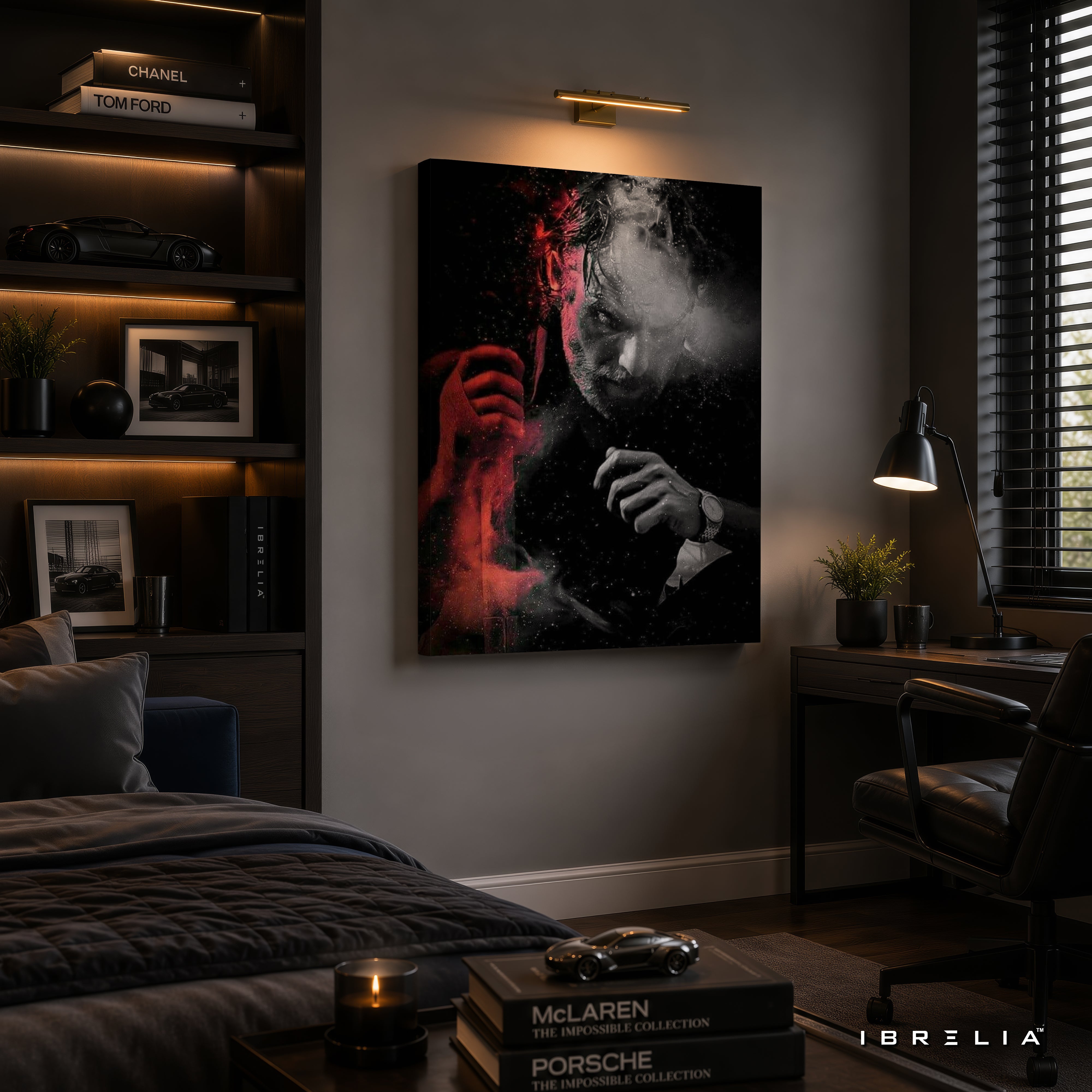 Rick Grimes Dark Portrait Premium Wall Art – The Walking Dead 4K Wrapped MDF Frame | IBRELIA™