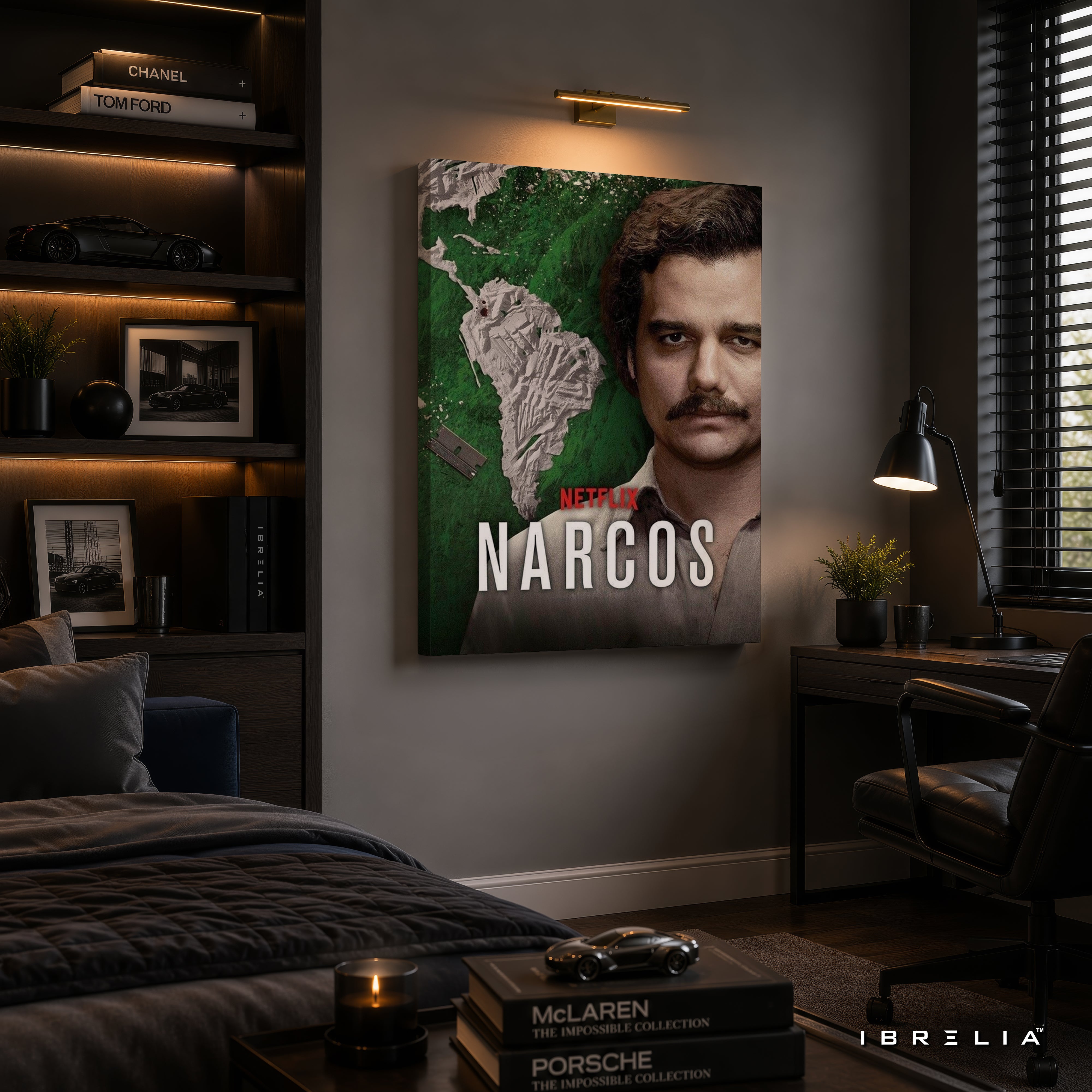 Narcos Pablo Escobar Premium Wall Art – Netflix Crime Series 4K Wrapped MDF Frame | IBRELIA™