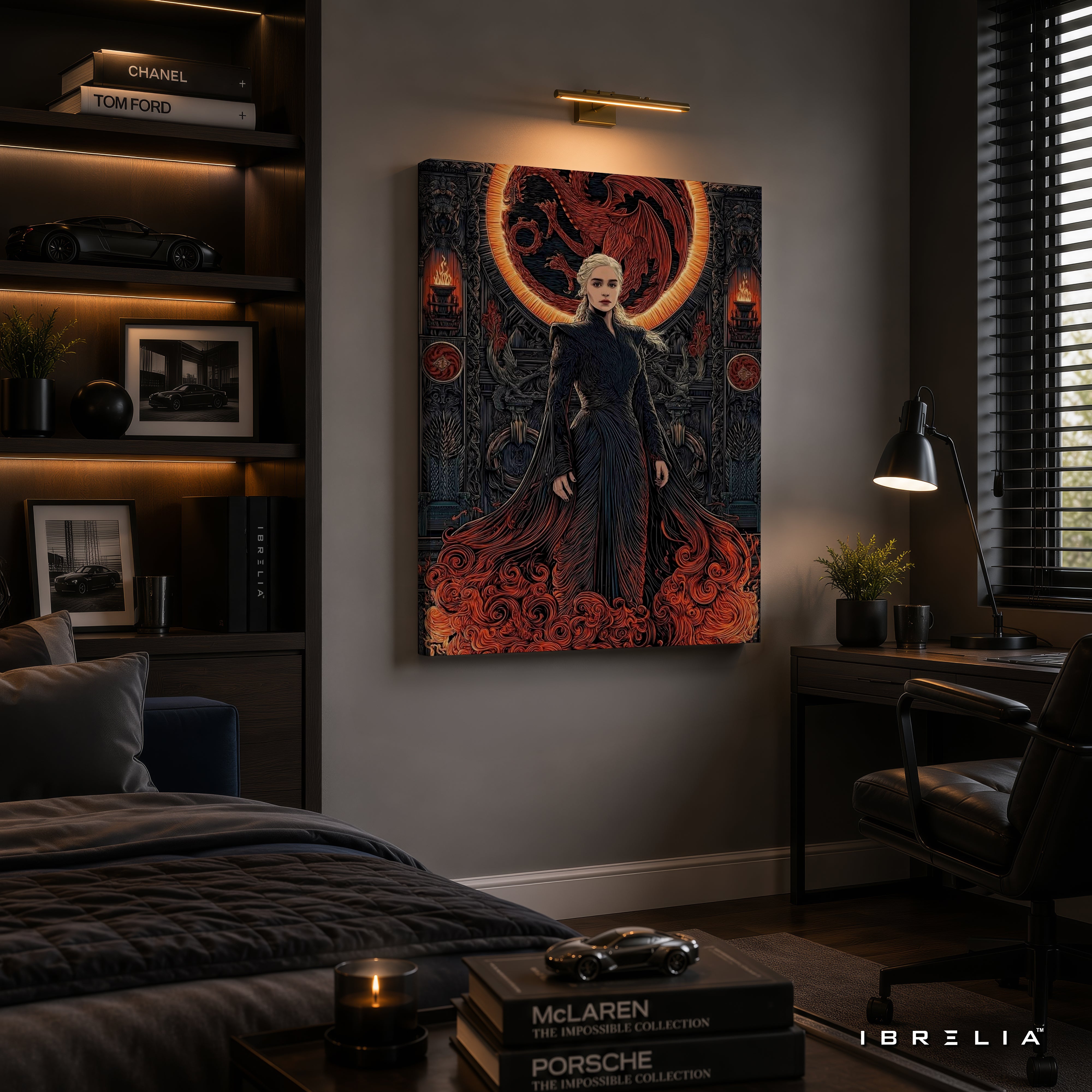 Daenerys Targaryen Premium Wall Art – Game of Thrones 4K Wrapped MDF Frame | IBRELIA™