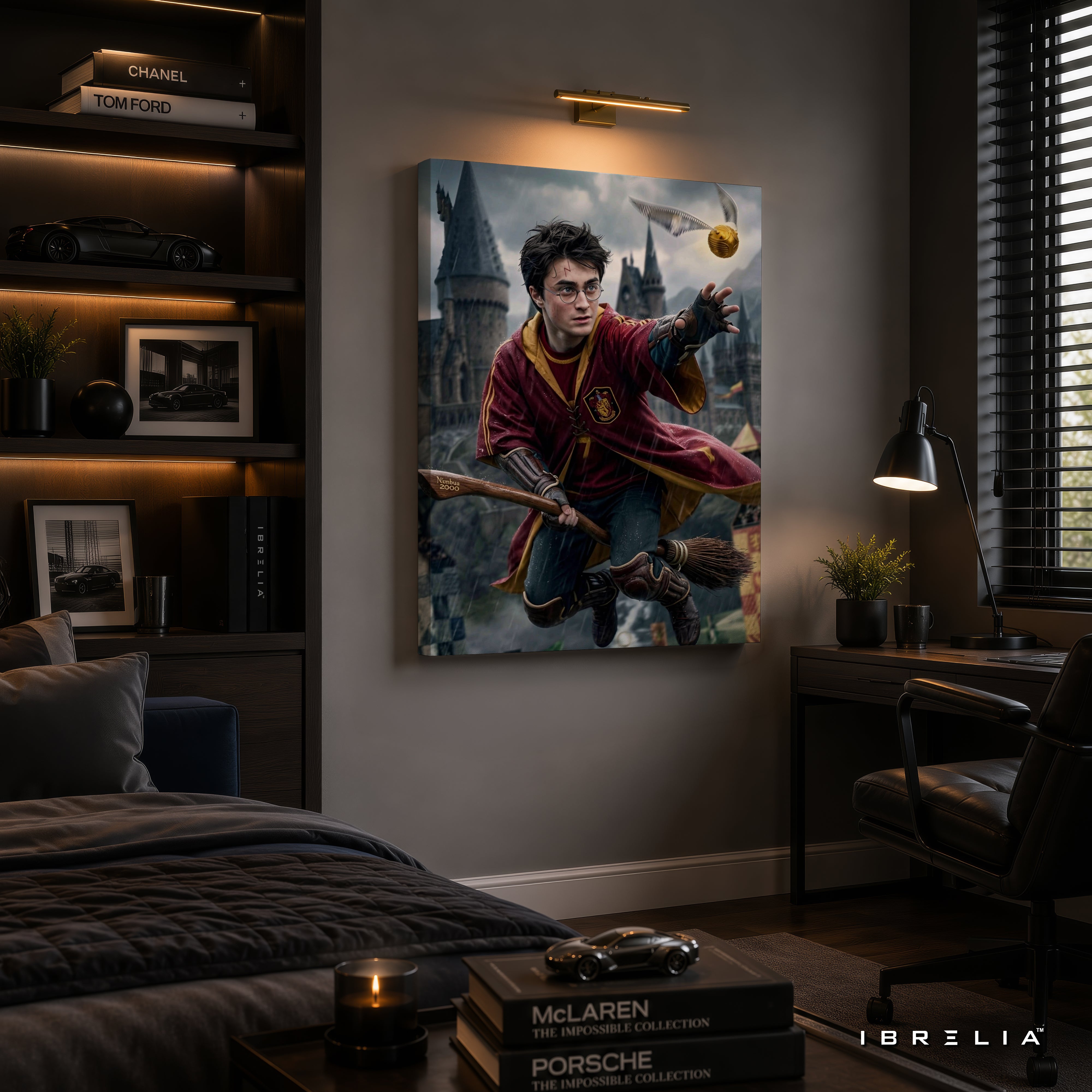Harry Potter Golden Snitch Quidditch Wall Art – Premium Wrapped MDF Wall Decor | IBRELIA™