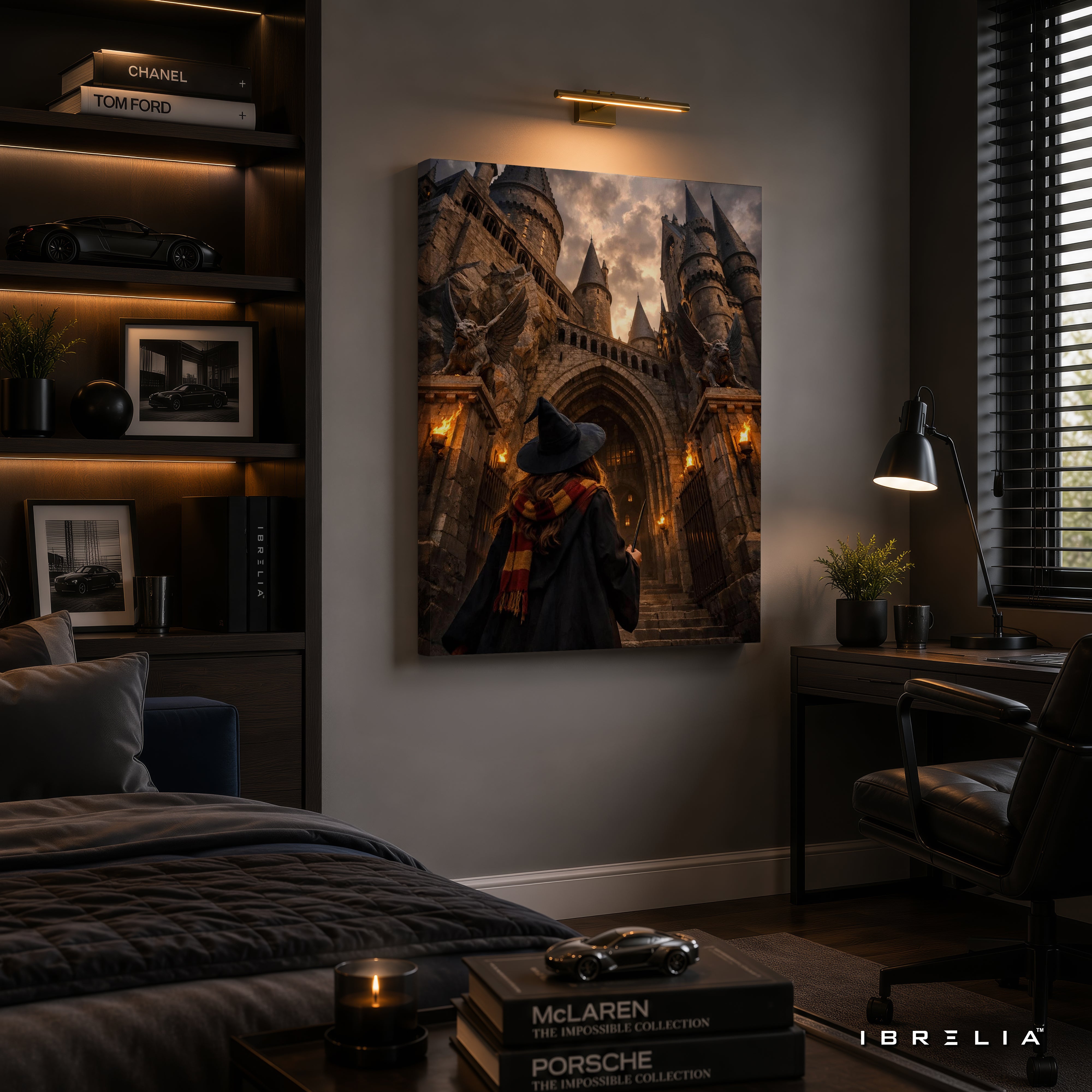 Harry Potter Hogwarts Castle Wall Art – Wizarding World Premium Wrapped MDF Wall Decor | IBRELIA™