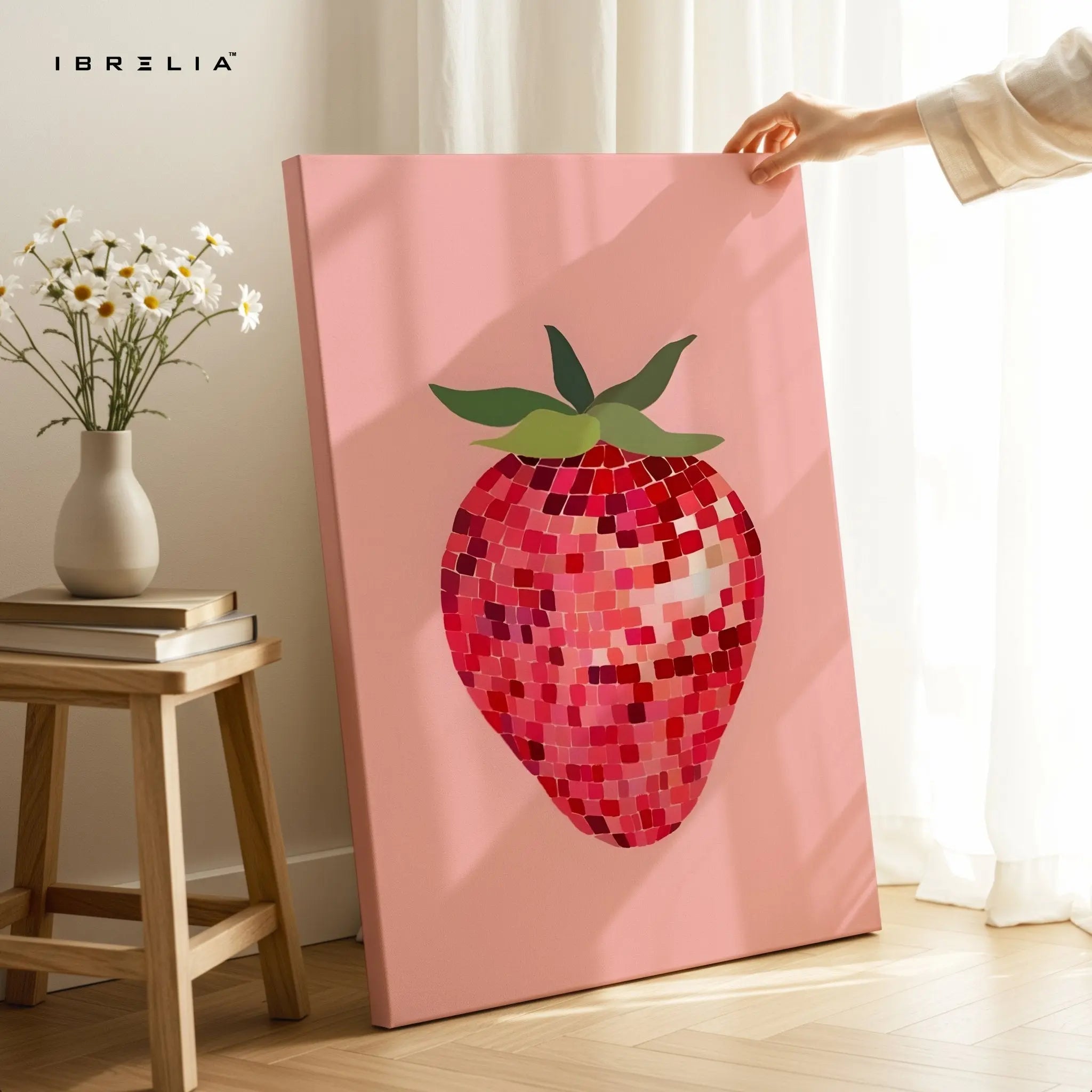 Pixel Strawberry Wall Frame | 4K Ultra Wrap Frame Wall Art in Pakistan | IBRELIA™ - IBRELIA