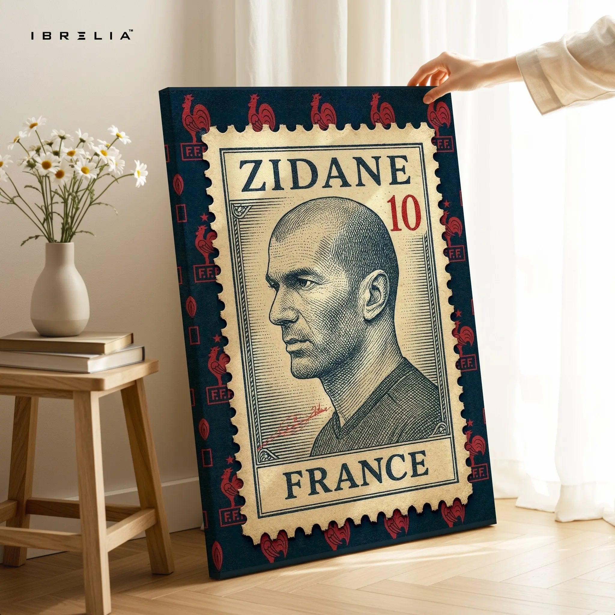 Zidane Stamp Edition – 4K Ultra Wrap Frame Wall Art in Pakistan | IBRELIA™ - IBRELIA