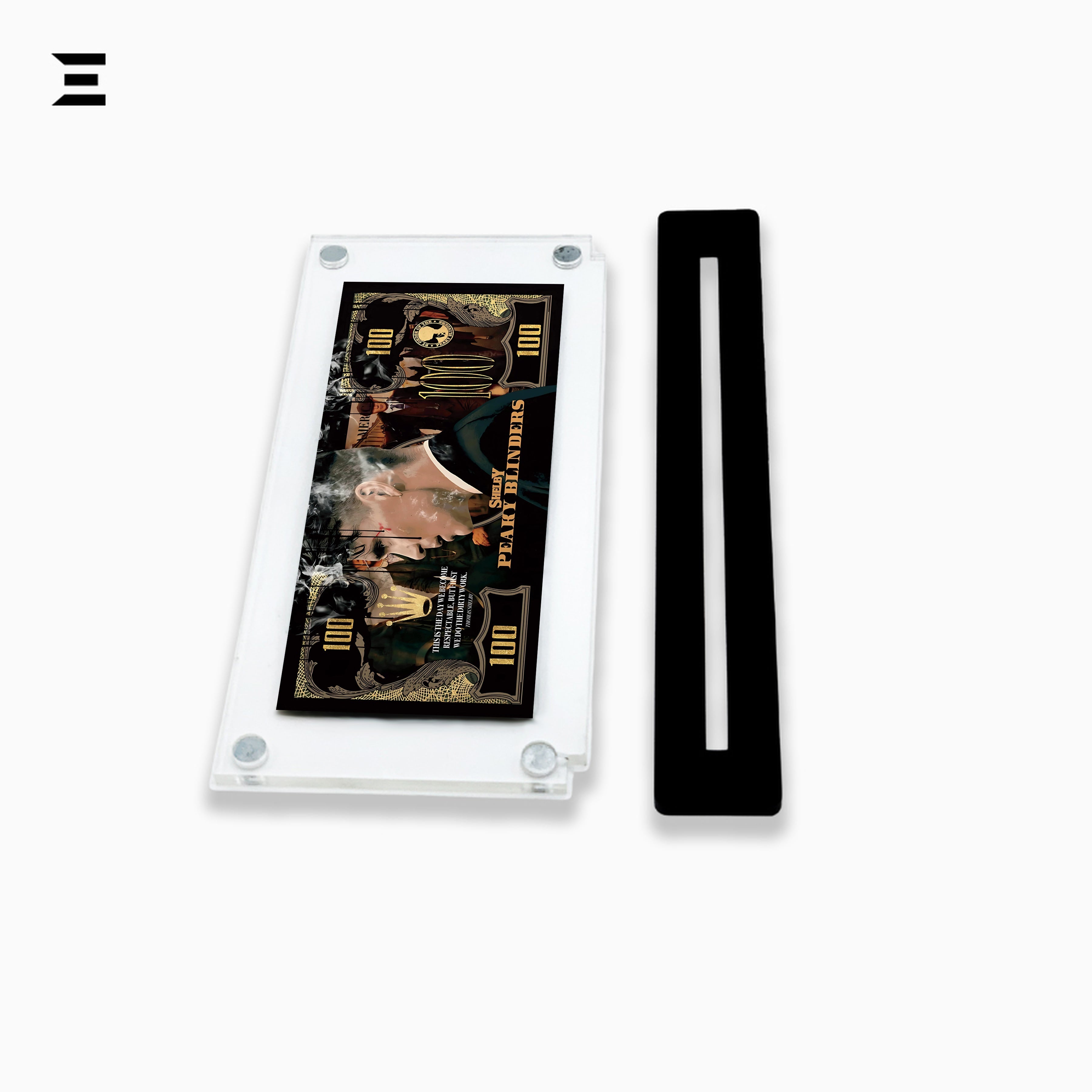 Premium Magnetic Acrylic Frame with Black Base – Peaky Blinders Black & Gold Edition IBRELIA
