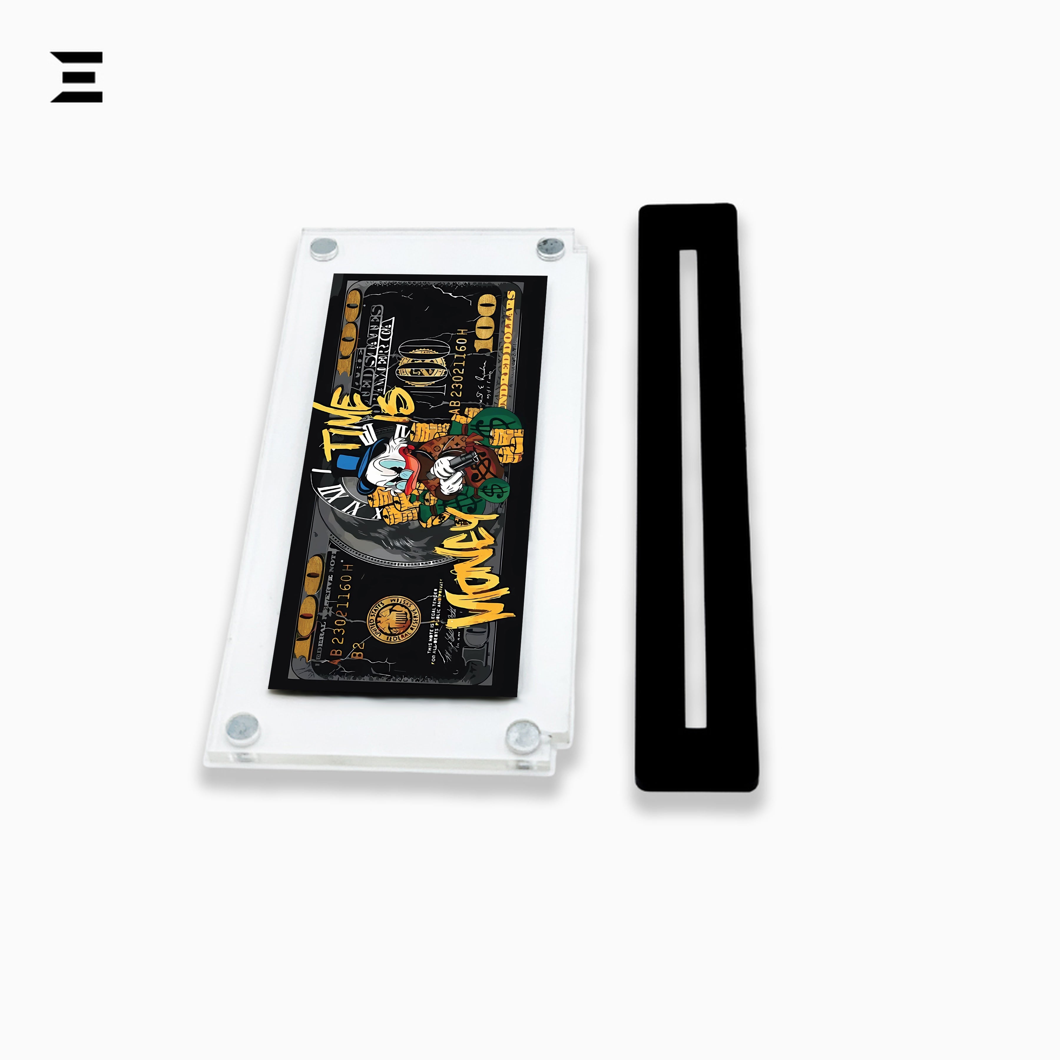 Premium Magnetic Acrylic Frame with Black Base – Scrooge McDuck "Time is Money" Edition IBRELIA