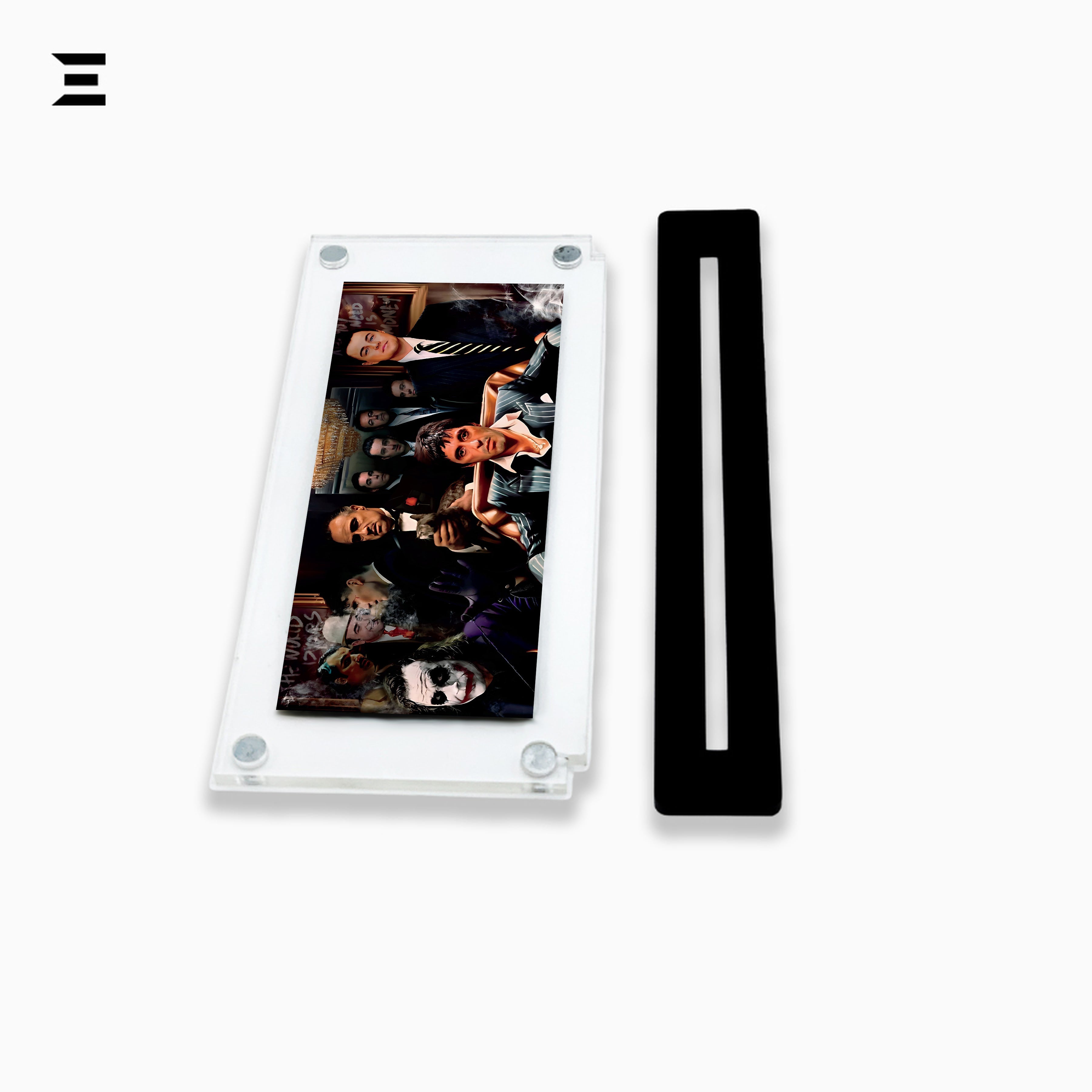 Premium Magnetic Acrylic Frame with Black Base – Scarface, Godfather, Joker, Sopranos & Wolf of Wall Street IBRELIA