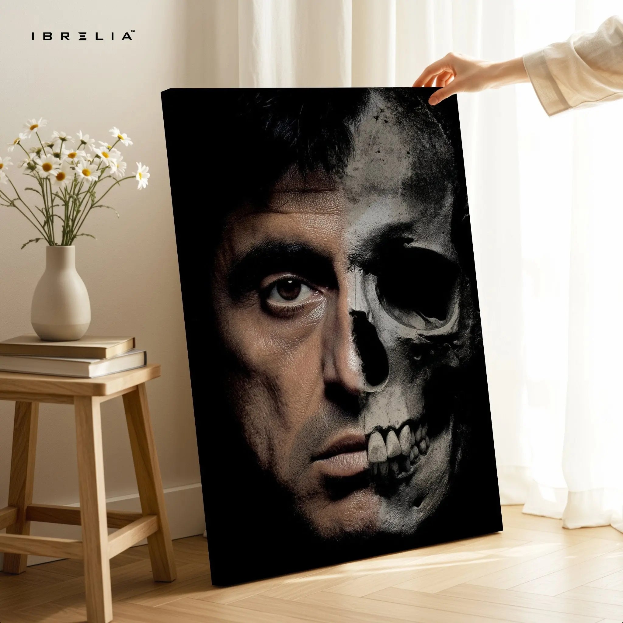 Scarface Half Skull Wall Frame | 4K Ultra Wrap Frame Wall Art in Pakistan | IBRELIA™ - IBRELIA