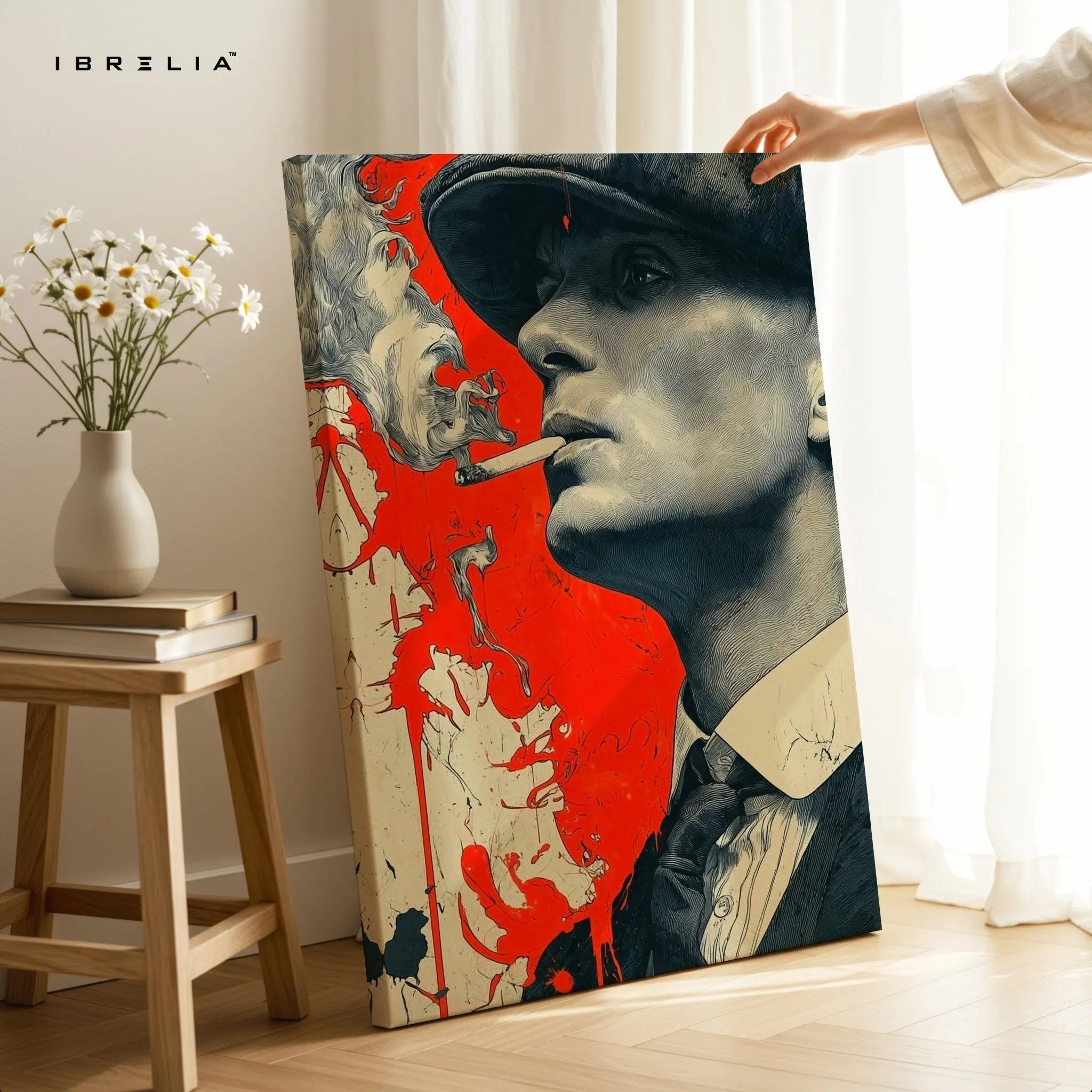 Thomas Shelby Red Smoke Wall Frame | 4K Ultra Wrap Frame Wall Art in Pakistan | IBRELIA™ - IBRELIA