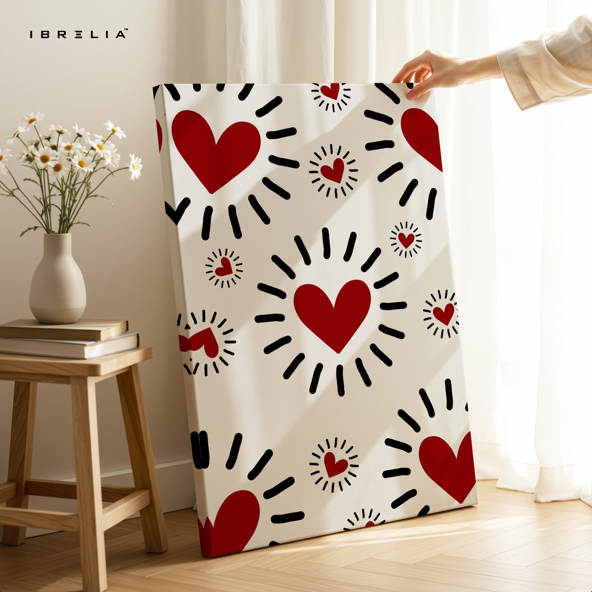Love Burst Hearts Wall Frame | 4K Ultra Wrap Frame Wall Art in Pakistan | IBRELIA™ - IBRELIA