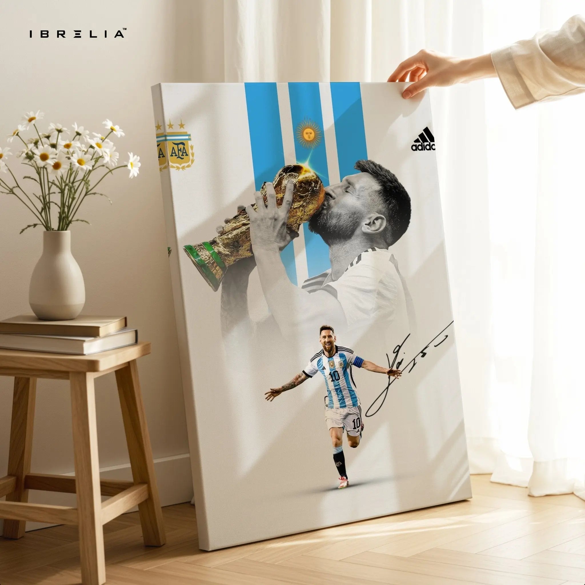 Lionel Messi World Cup Victory Wall Frame | 4K Ultra Wrap Frame Wall Art in Pakistan | IBRELIA™ - IBRELIA