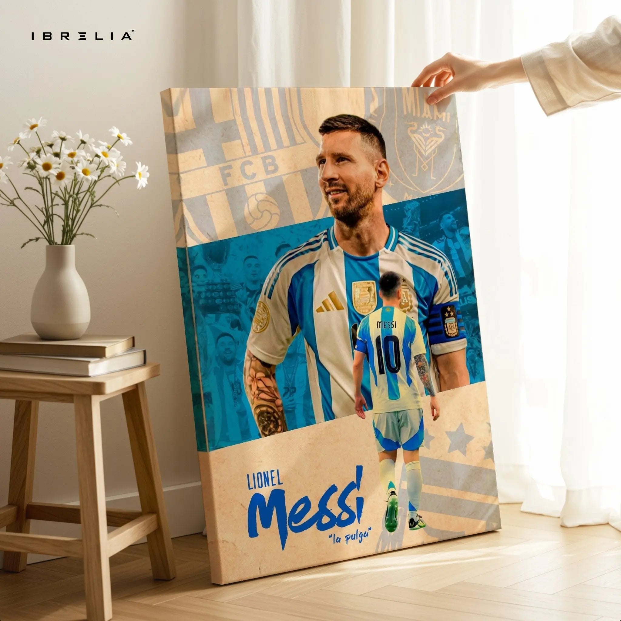 Lionel Messi “La Pulga” Wall Frame | 4K Ultra Wrap Frame Wall Art in Pakistan | IBRELIA™ - IBRELIA
