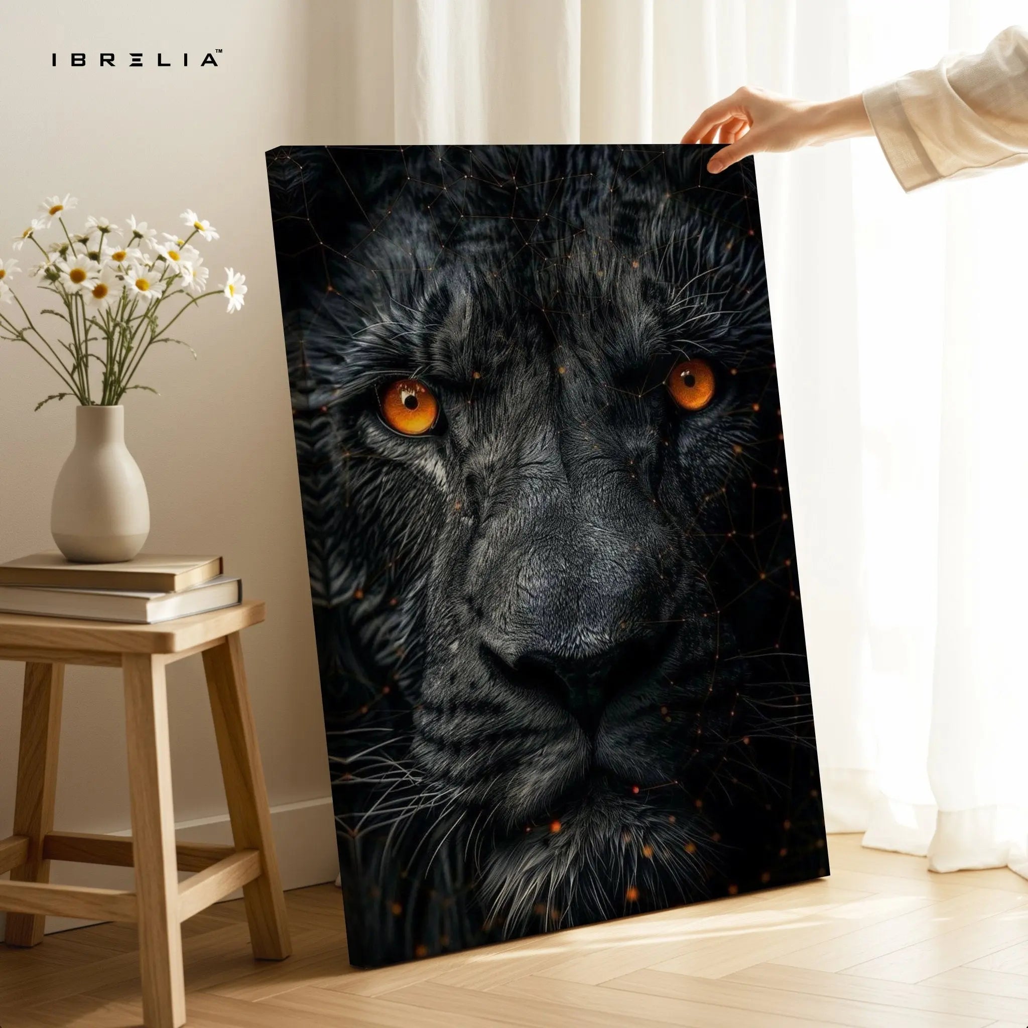 Black Panther Focus – 4K Ultra Wrap Frame Wall Art in Pakistan | IBRELIA™ - IBRELIA