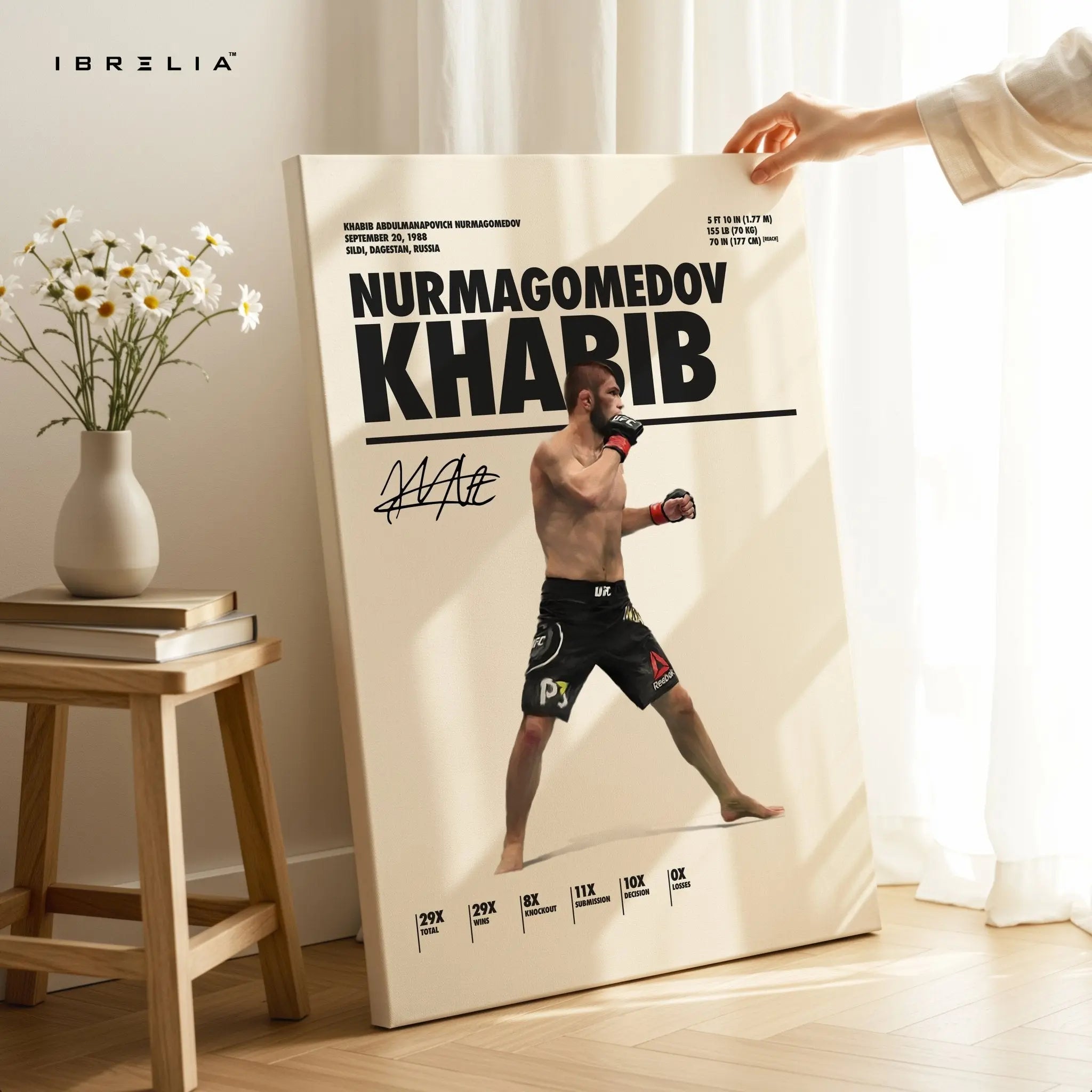 Khabib Nurmagomedov Undefeated Legacy – 4K Ultra Wrap Frame Wall Art in Pakistan | IBRELIA™ - IBRELIA